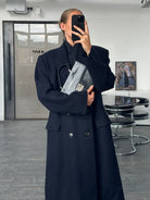 English Vintage 1990s Pure Wool Double Breasted Coat - XL - SYLK