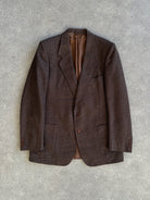 Yves Saint Laurent Circa 80s Wool Tweed Single Breasted Blazer - L - SYLK