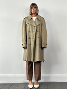 Aquascutum Pure Cotton Double Breasted Belted Trench Coat - XL - SYLK