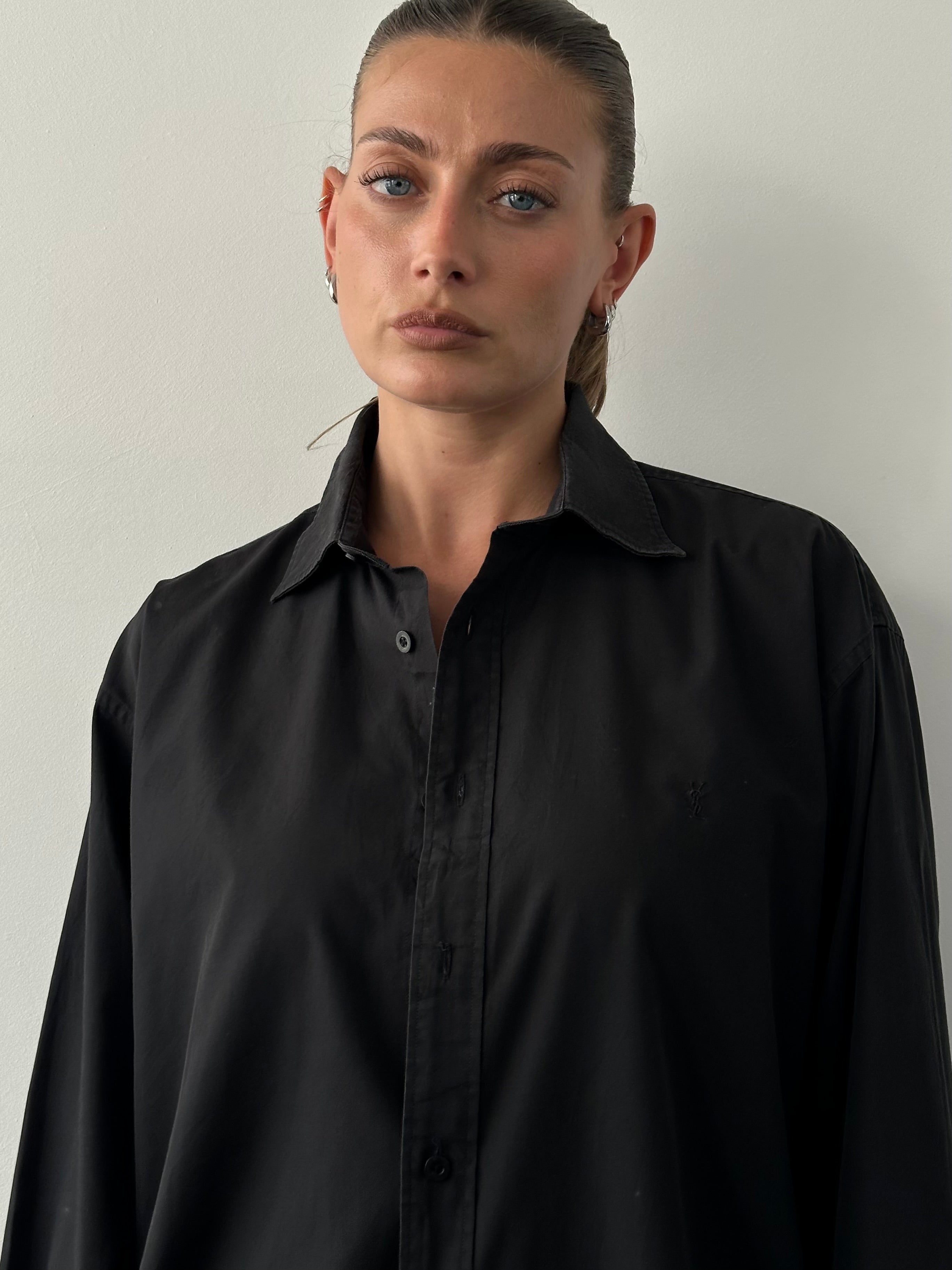 Yves Saint Laurent Pure Cotton Logo Shirt - XL - SYLK