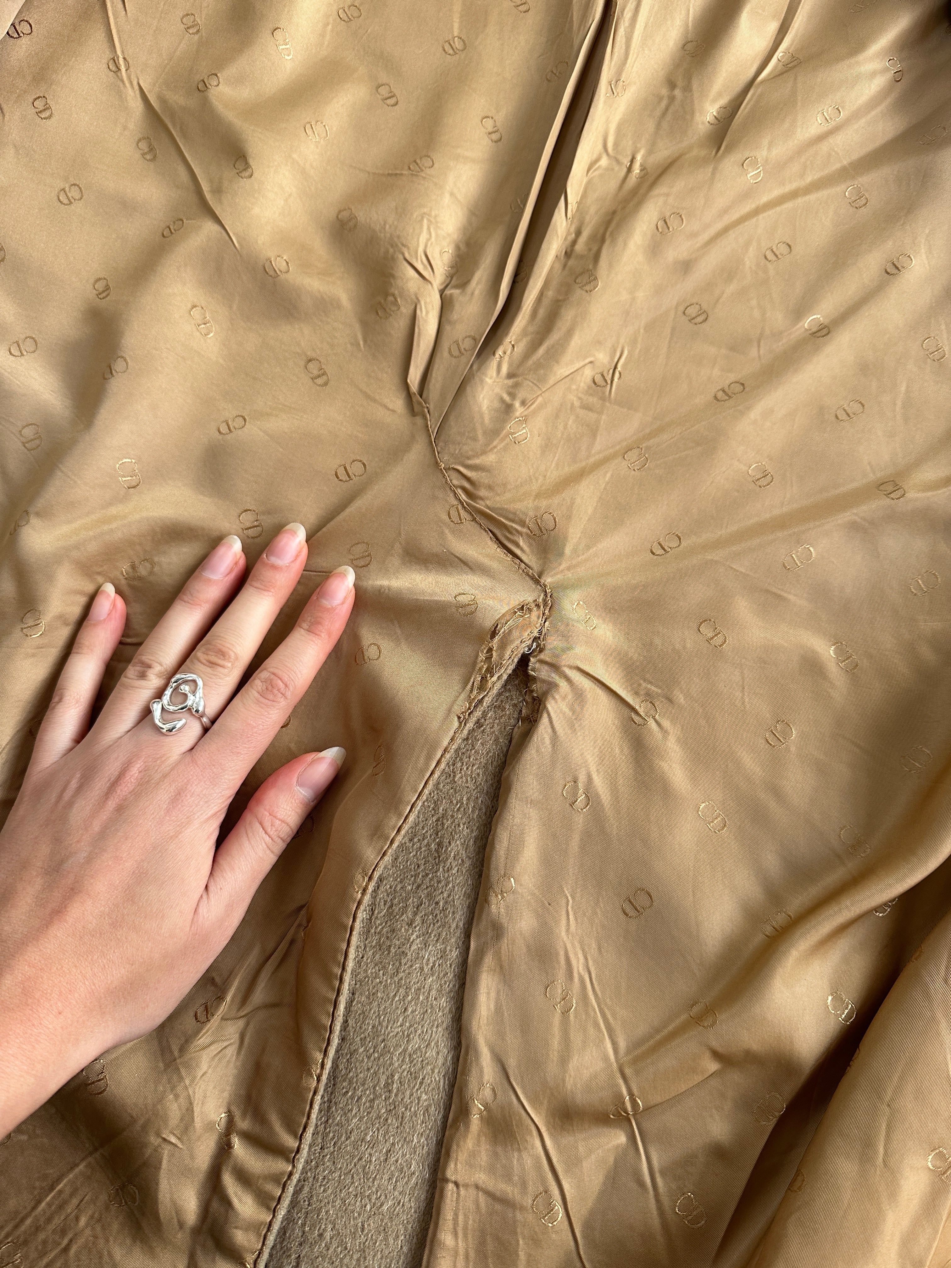 Christian Dior Fuzzy Wool Camel Hair Single Breasted Coat - XL/XXL - SYLK