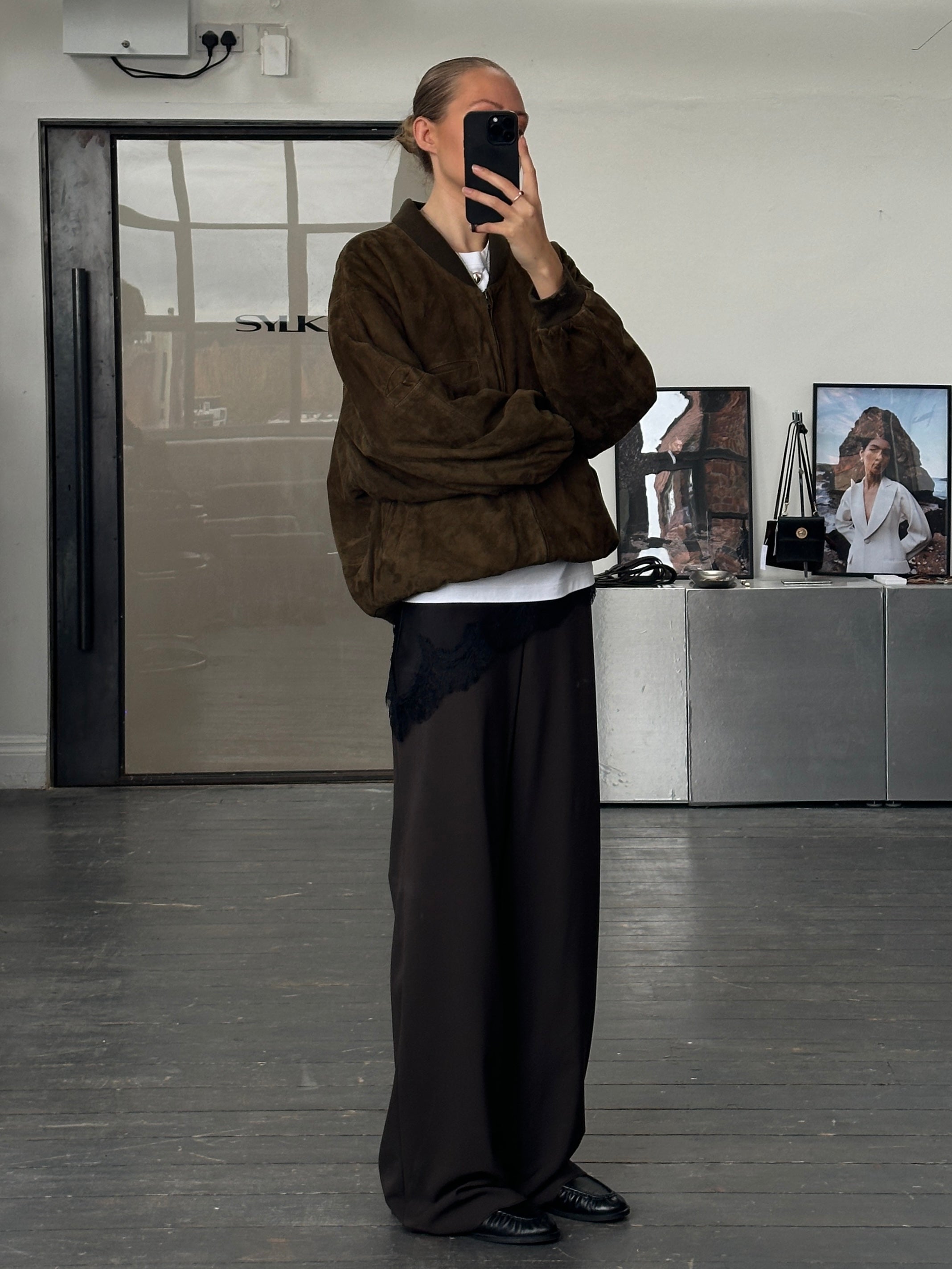 Daniel Hechter 1990s Suede Bomber Jacket - XL - SYLK