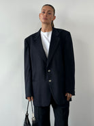 Yves Saint Laurent Brushed Wool Cashmere Bespoke Button Blazer - XL - SYLK