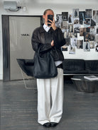 Giorgio Armani 2000s Leather Hobo Shoulder Bag - SYLK