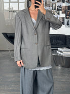 Armani Collezioni 2000s Pure Wool Single Breasted Blazer - 42L/XL - SYLK