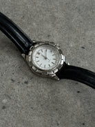 Vintage 1990s Silver Tone Japan Movement Round Quartz Watch - SYLK