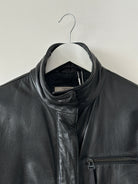 Armani Jeans Double Zip Leather Jacket - M - SYLK