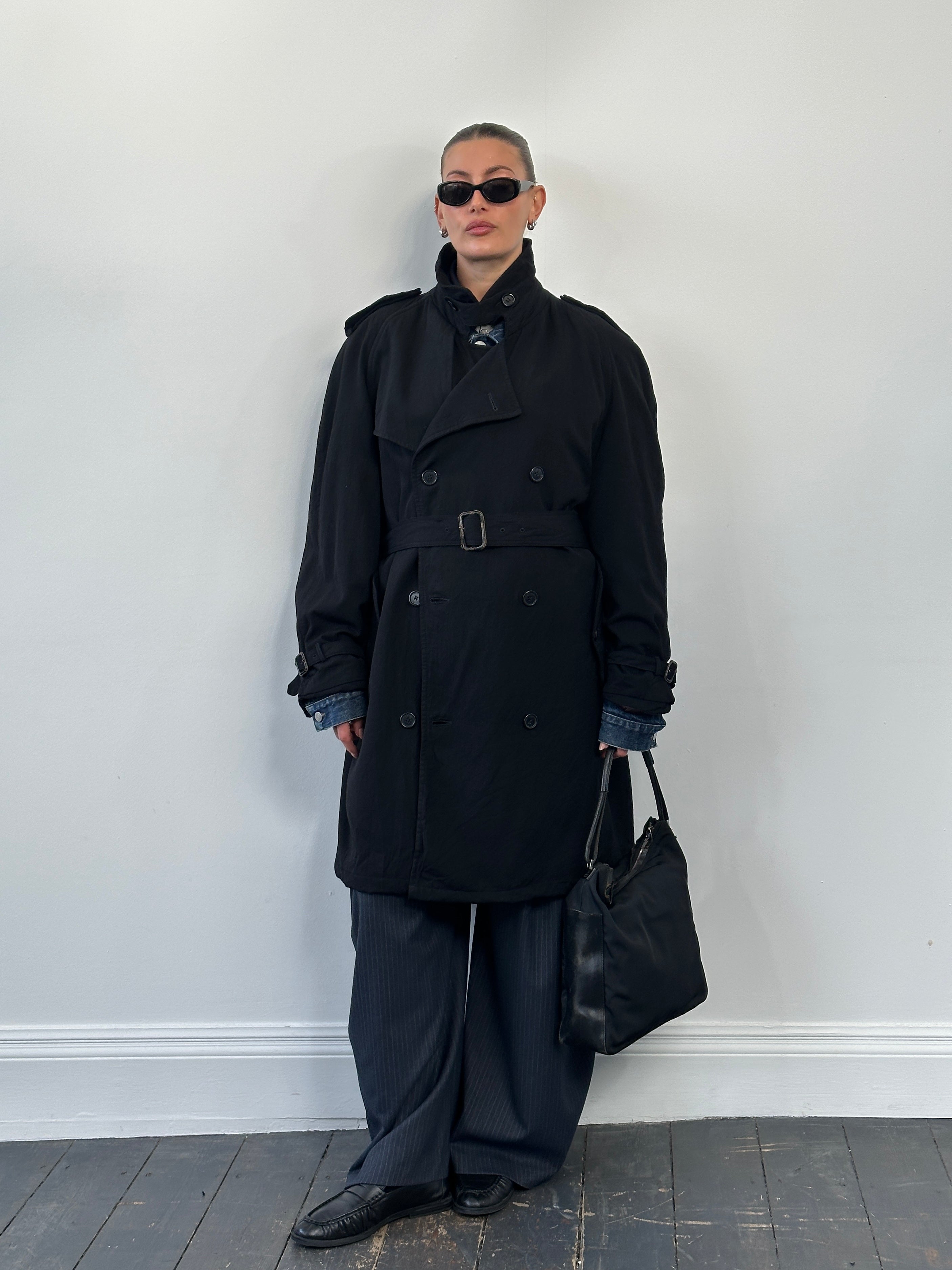 Christian Dior Monsieur 1980s Double Breasted Trench Coat - XL - SYLK