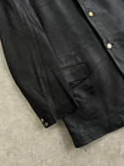Versace Jeans Couture Bespoke Button Leather Blazer Jacket - XL - SYLK