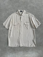 Iceberg 90s Pure Silk Short Sleeve Shirt - XL - SYLK