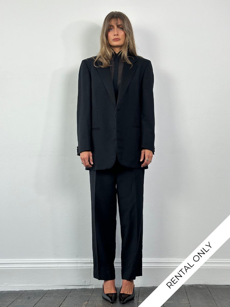 Christian Dior Monsieur 1990s Tuxedo Pure Wool Single Breasted