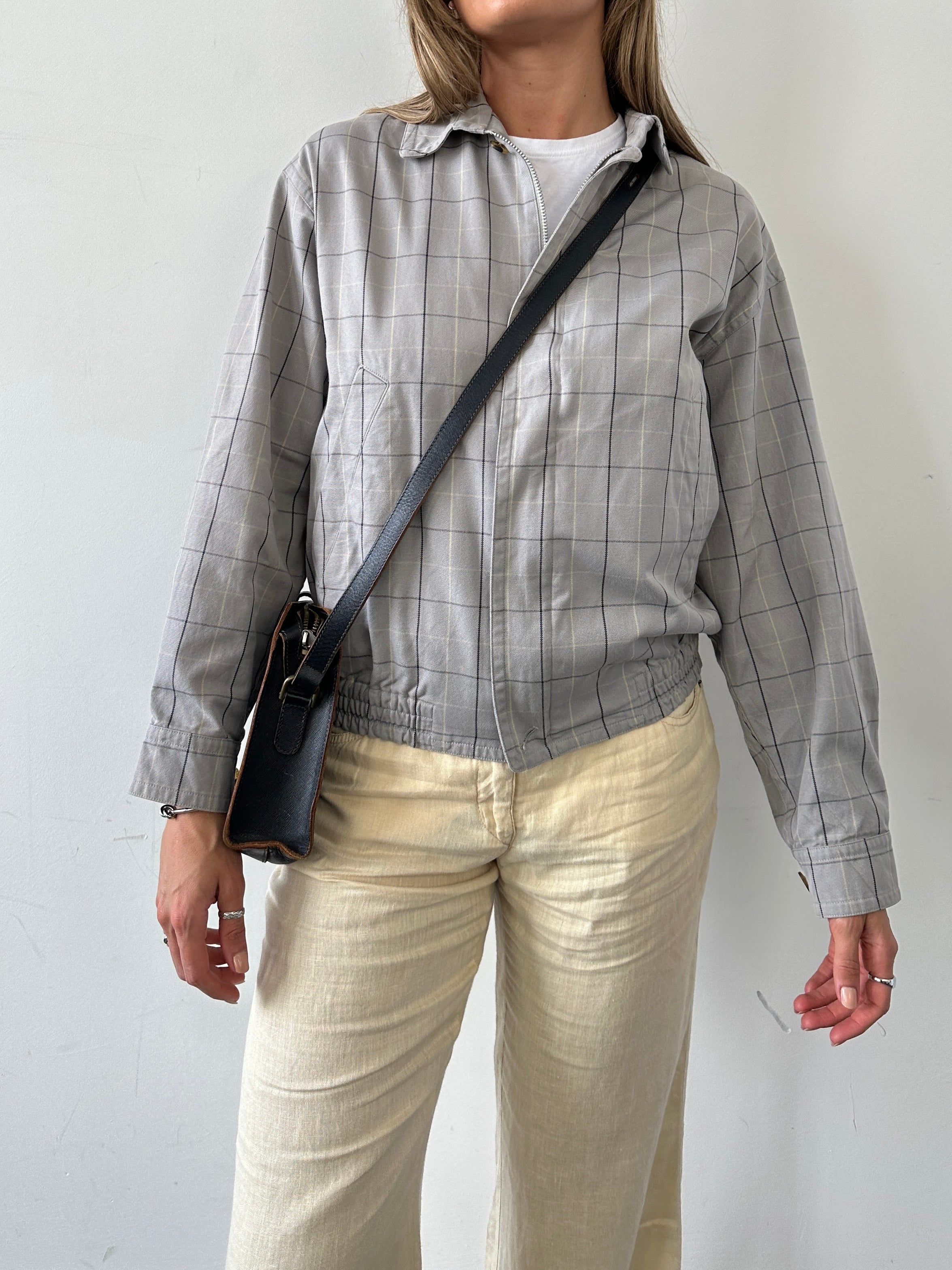 Aquascutum Check Cotton Bomber Jacket - S - SYLK