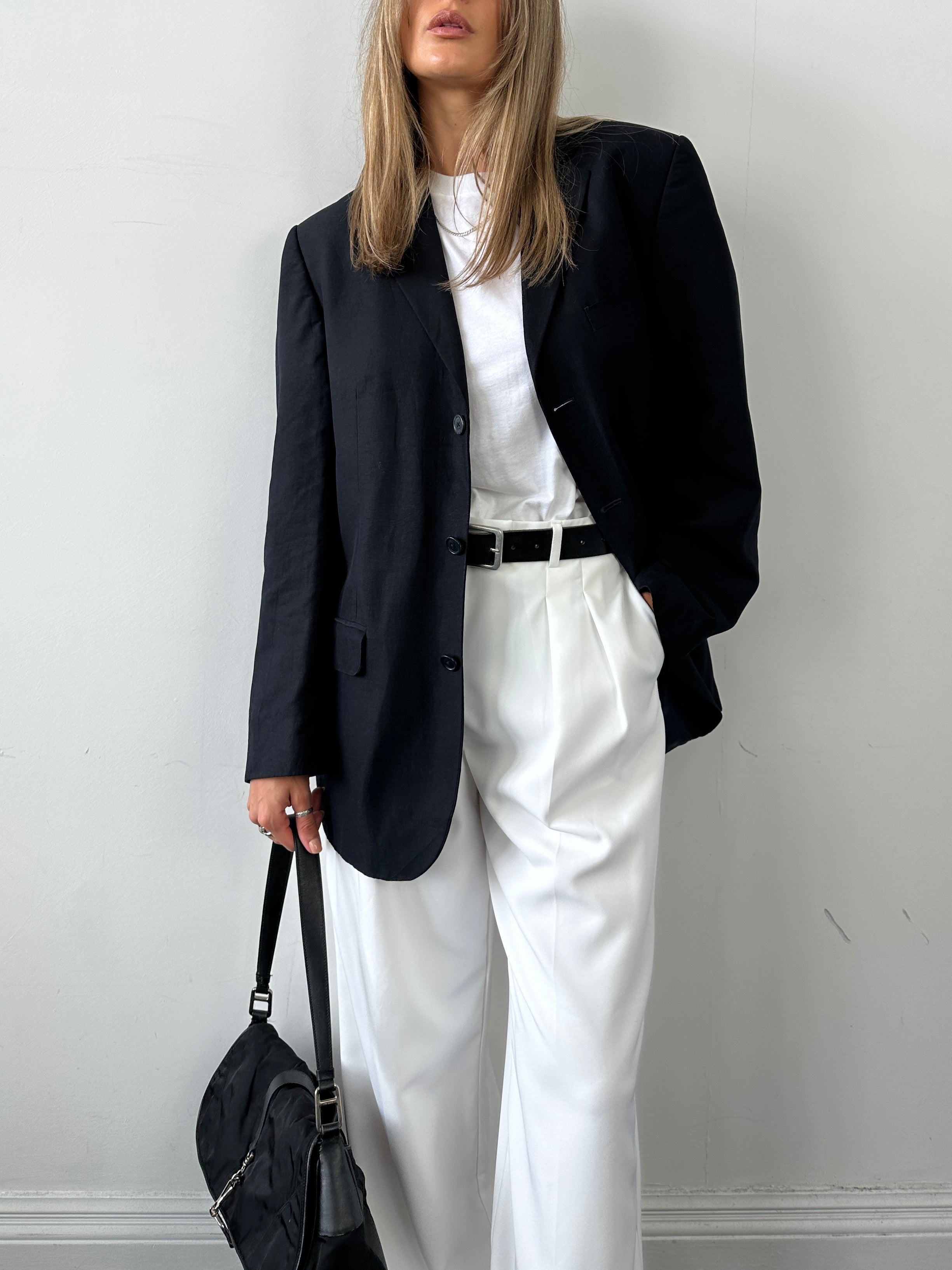 Jaeger Silk Linen Single Breasted Blazer - 40R/M - SYLK