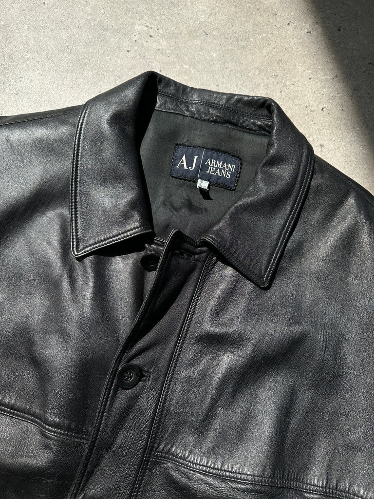 Armani Jeans Leather Jacket - XL - SYLK