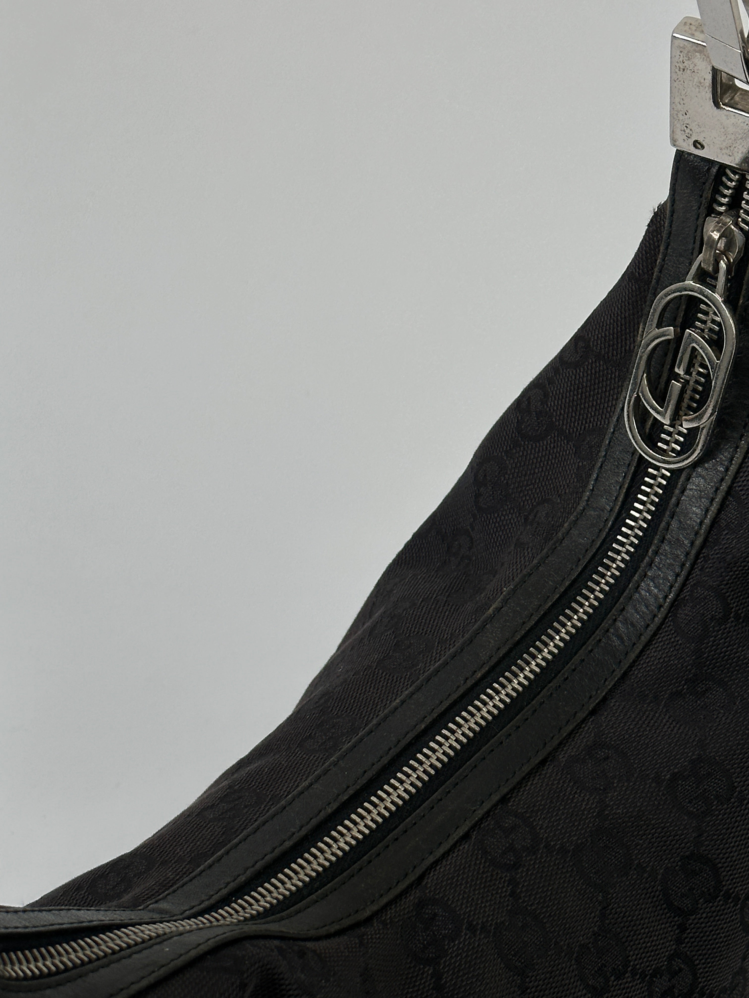 Gucci GG Monogram Hobo Canvas Shoulder Bag - SYLK