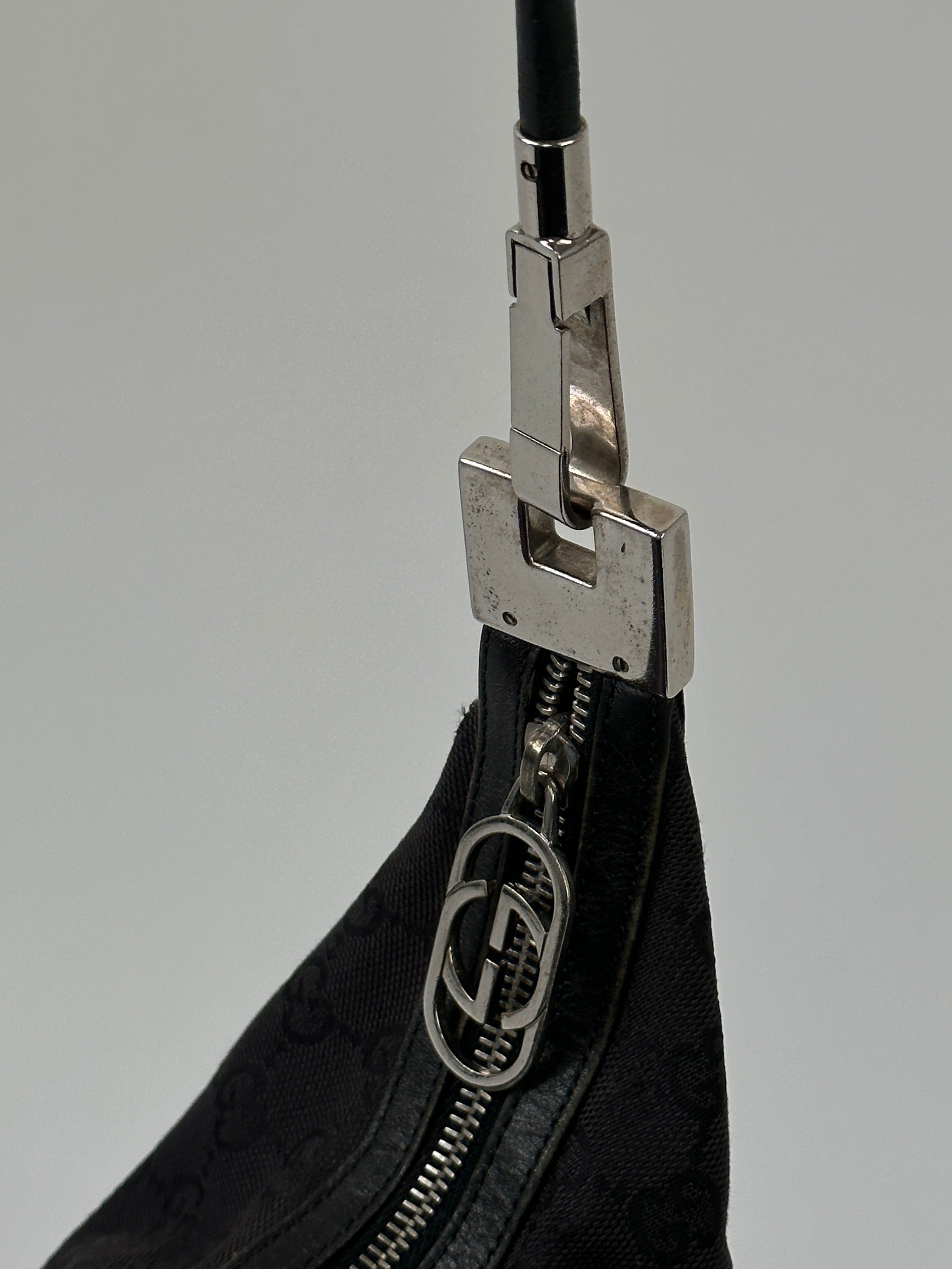 Gucci GG Monogram Hobo Canvas Shoulder Bag - SYLK