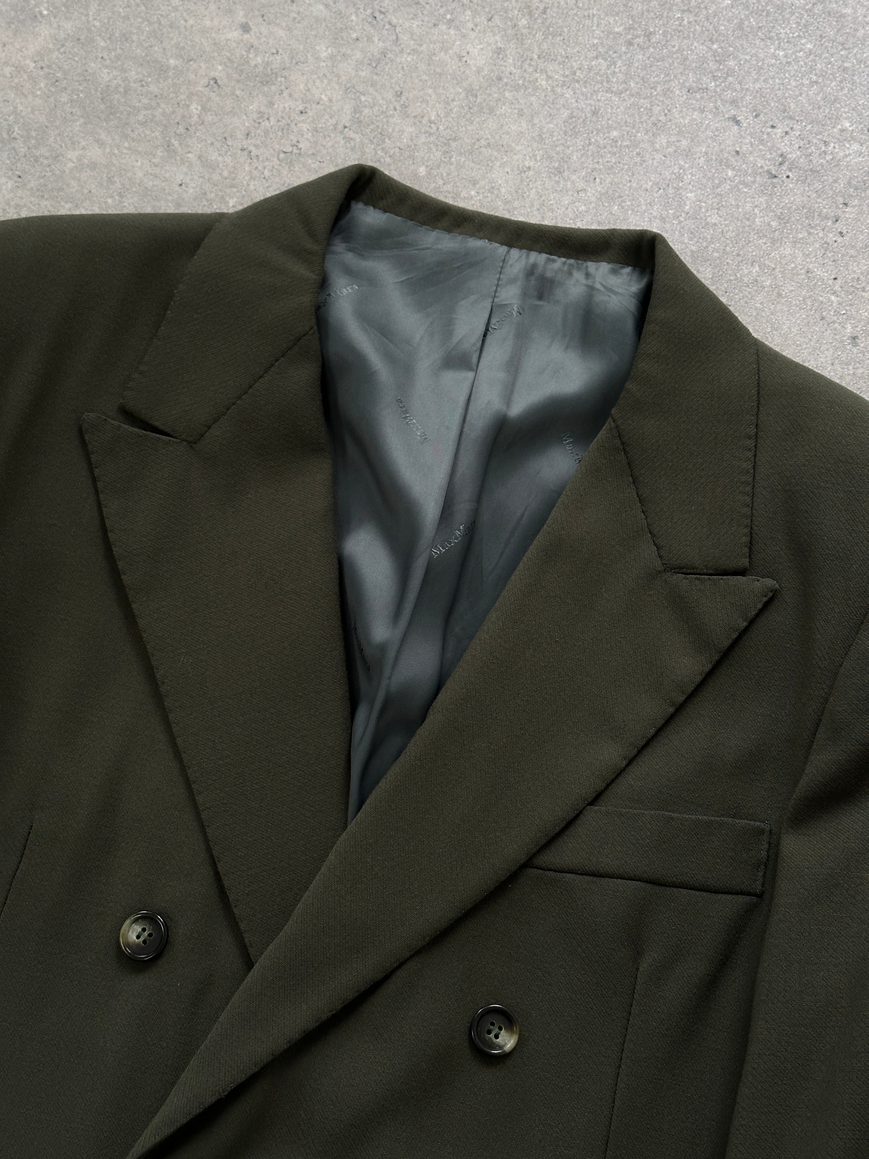 Max Mara Wool Double Breasted Blazer - XL - SYLK