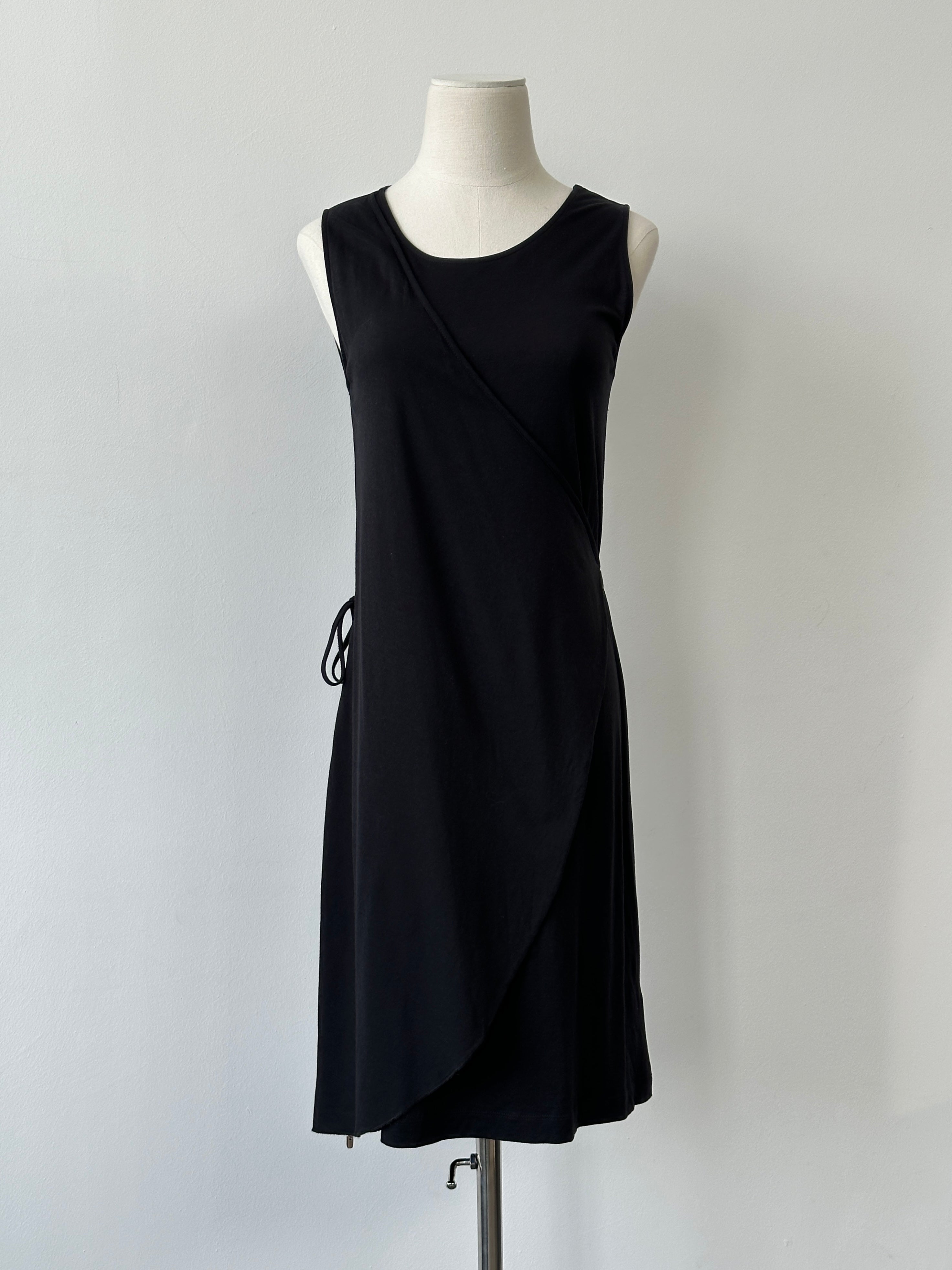Escada Sport 2000s Sleeveless Wrap Tie Belt Midi Dress - S-M