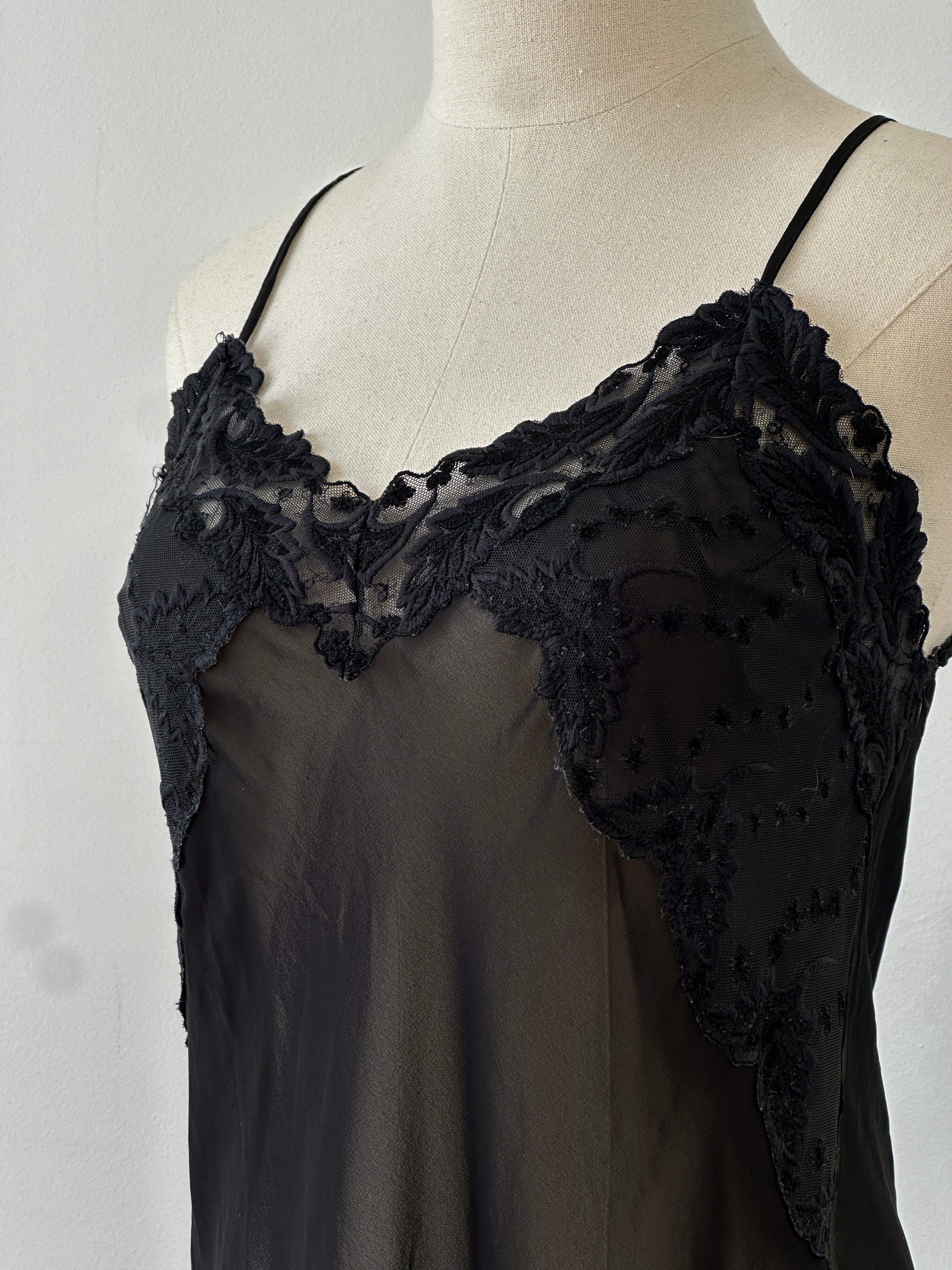 Vintage 2000s Sheer Mini Slip Dress - S-M