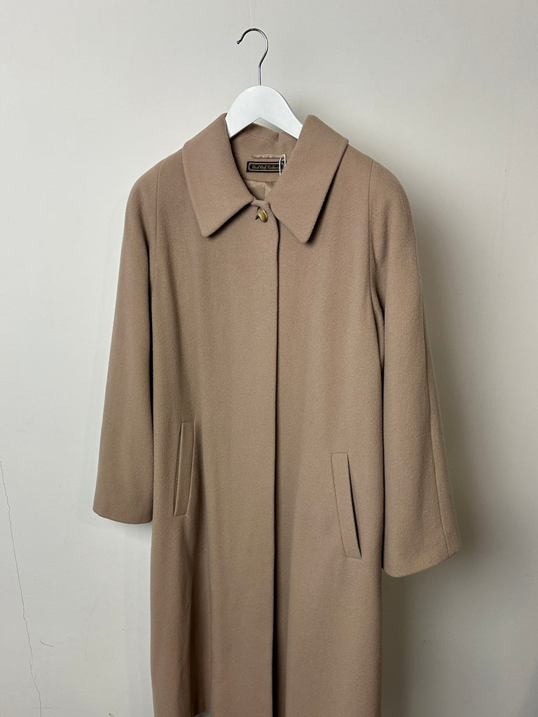 Vintage Wool Cashmere Concealed Placket Coat - M/L - SYLK