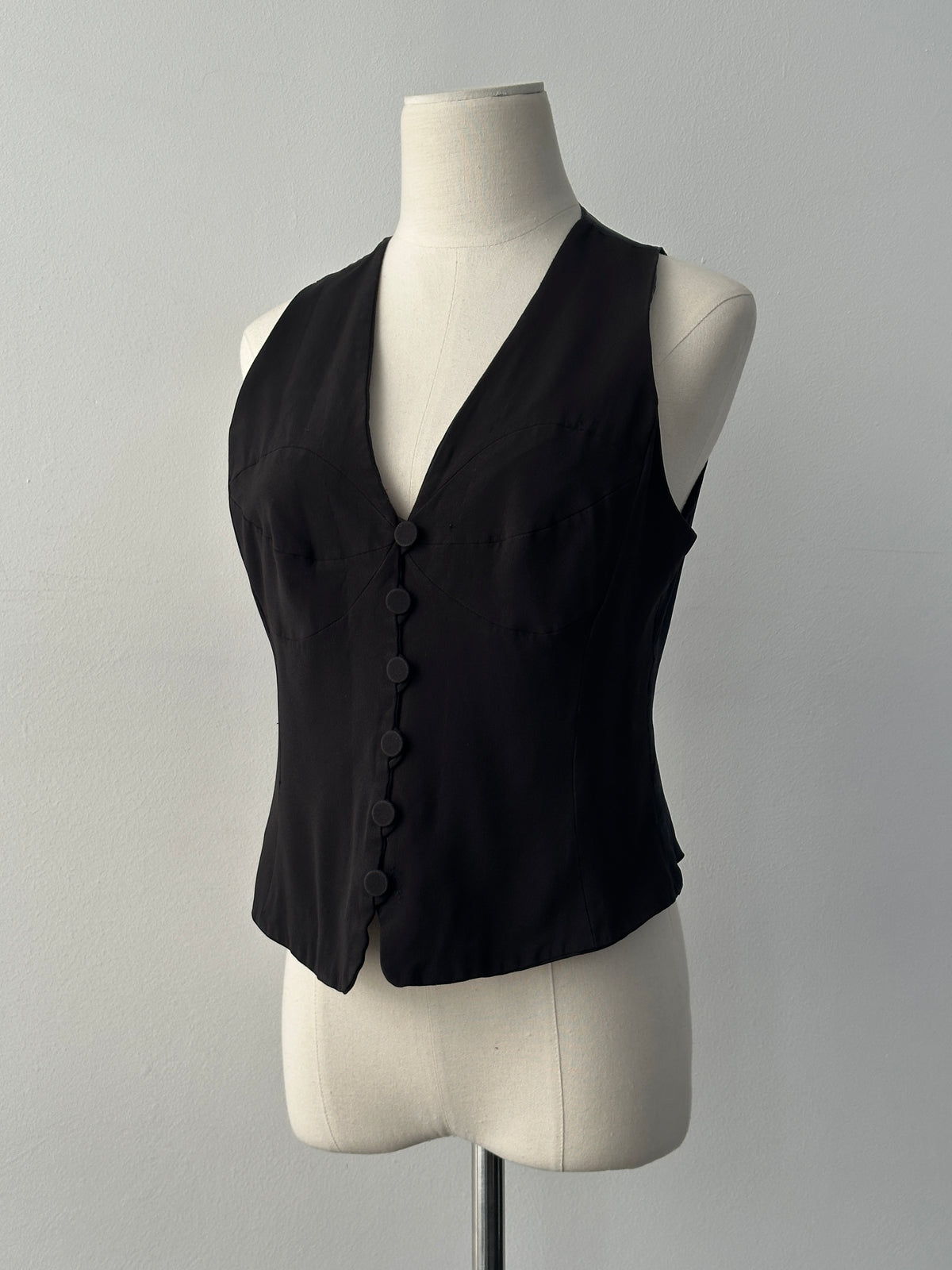Emporio Armani 1990s Fitted Tailored Single Button Waistcoat - M