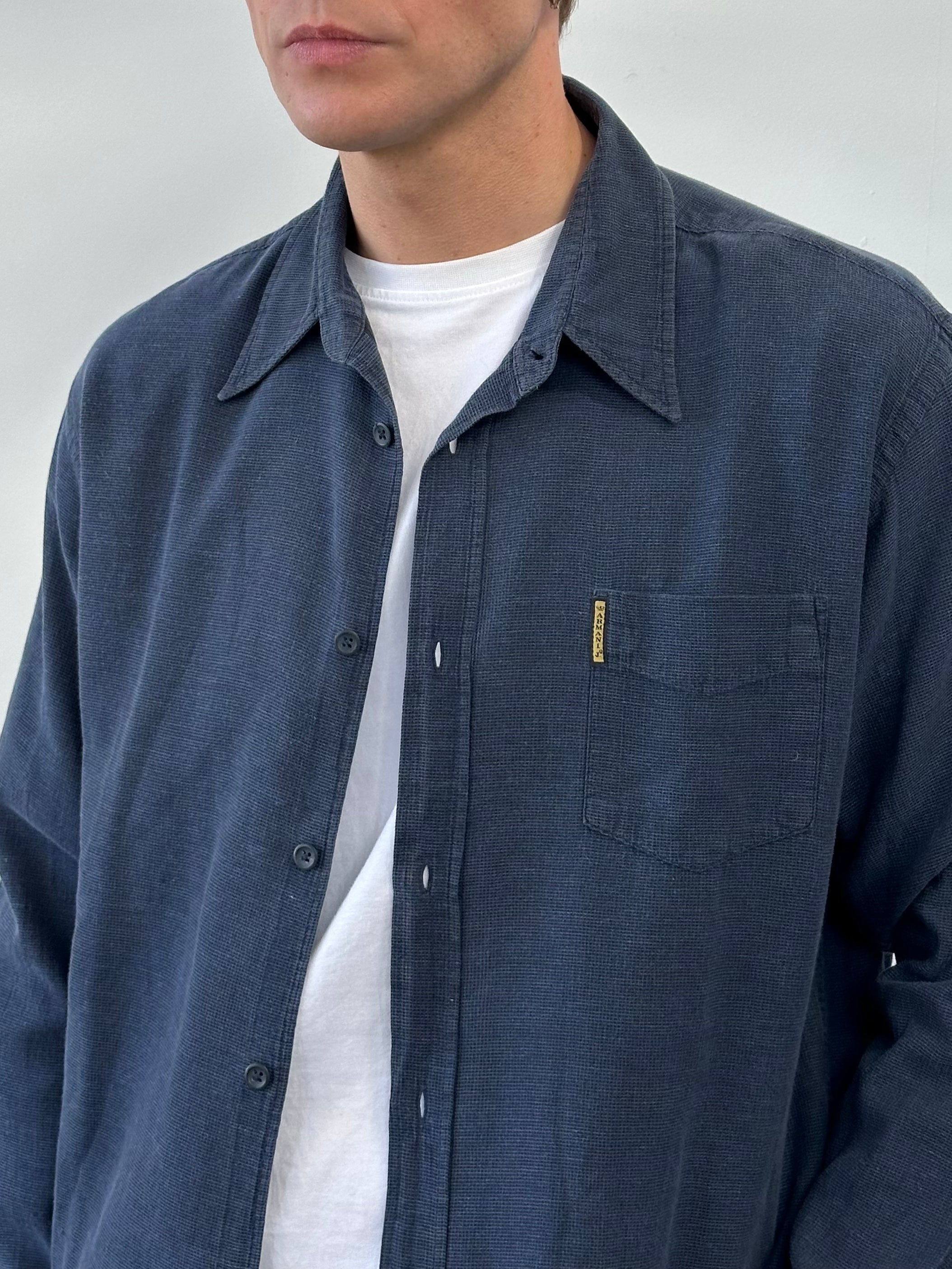 Armani Jeans 1990s Pure Cotton Woven Shirt -