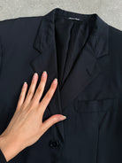 Yves Saint Laurent Pour Homme 1990s Pure Wool High Neck Blazer - 38R/M - SYLK