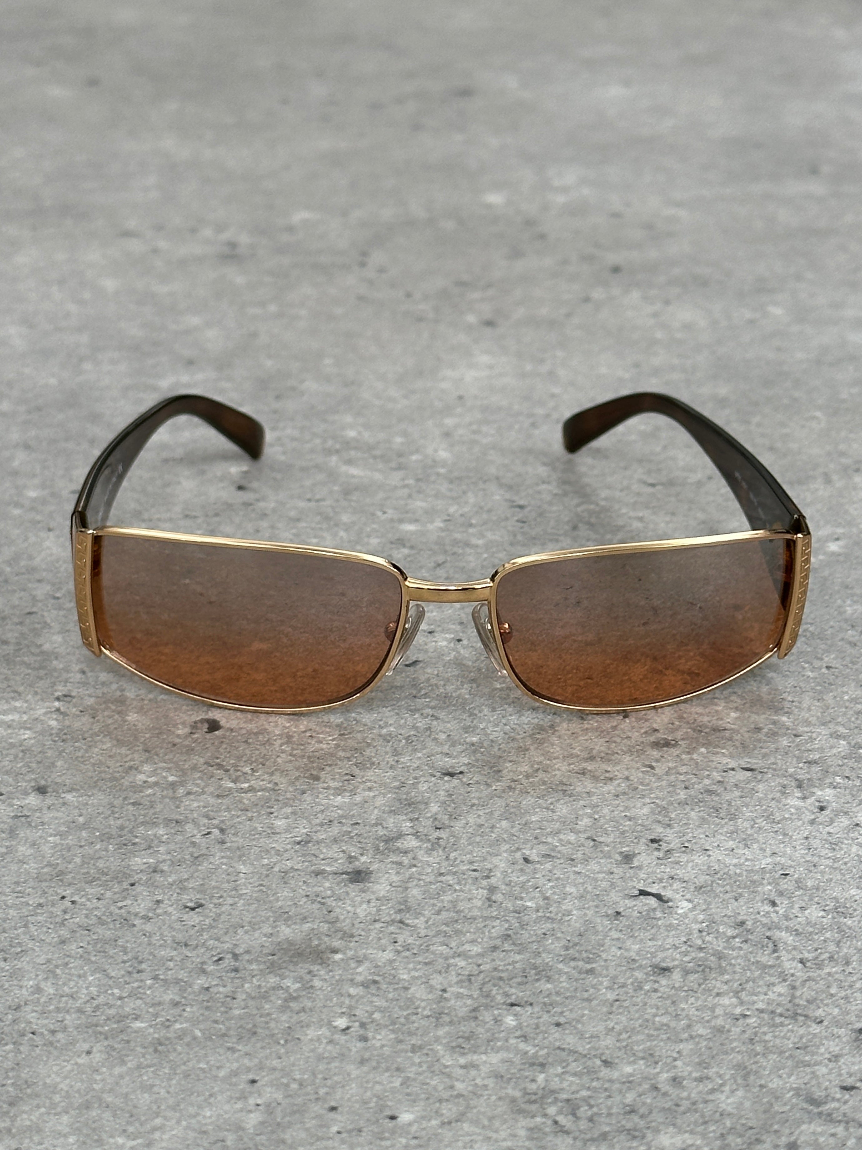 Versace 2000s Rectangular Medusa Logo Sunglasses