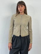 Armani Collezioni 2000s Double Zip Suede Jacket - SYLK