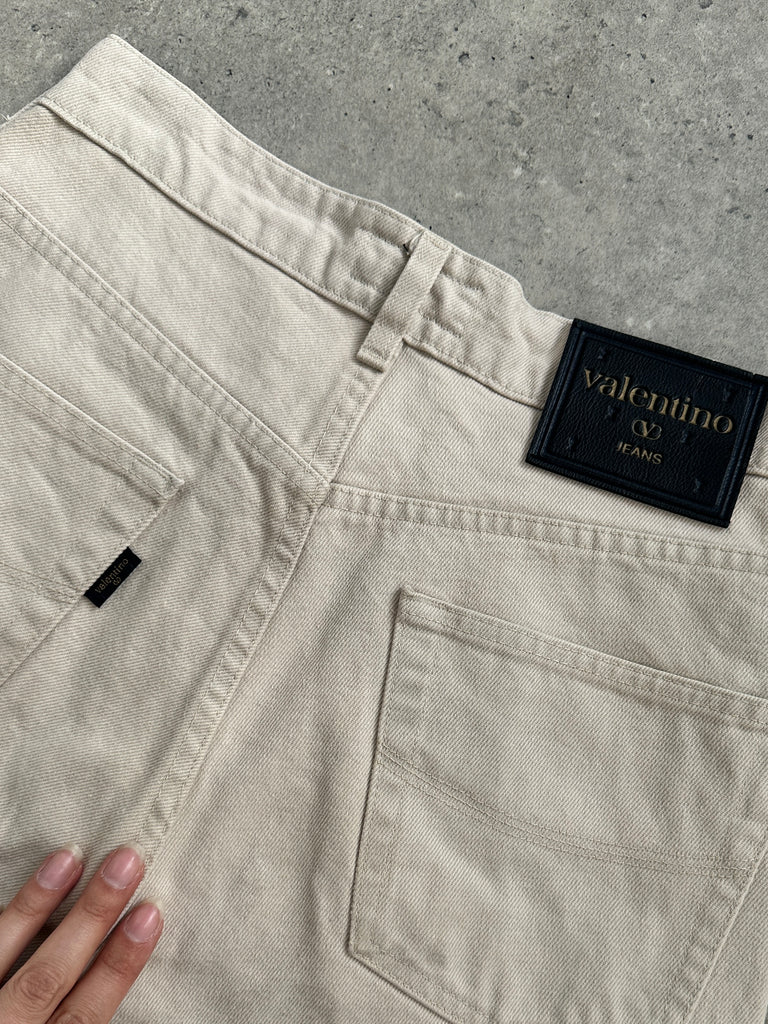Valentino Pure Cotton High Waisted Denim Jeans - W26 - SYLK