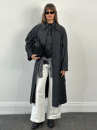 Italian Vintage 1990s Belted Trench Coat - L/XL - SYLK