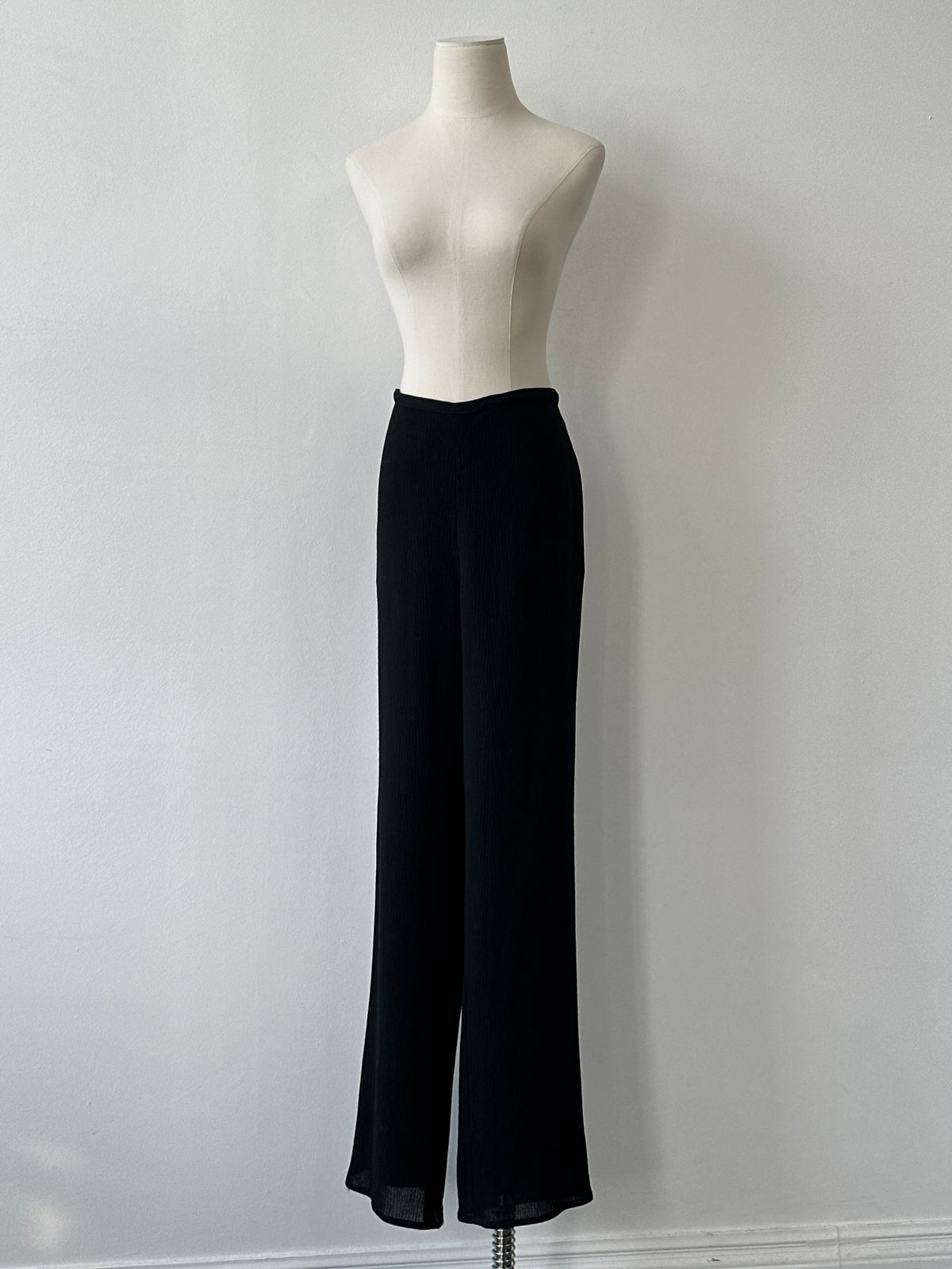 Jaeger 1990s Cotton Straight Leg High Waisted Trouser - W32