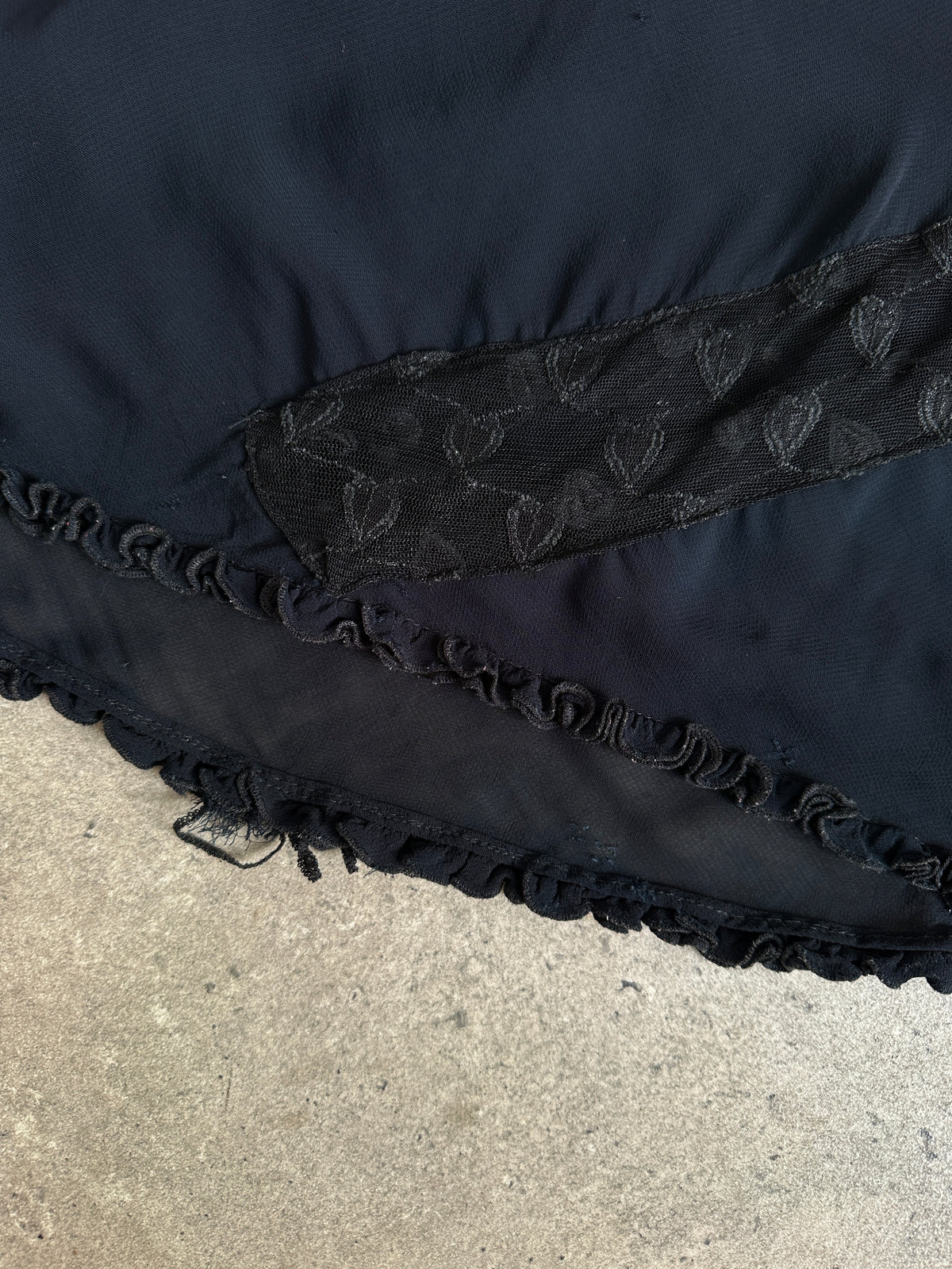 USA Vintage 1990s Lace Panel Sleeveless Midi Slip Dress - M