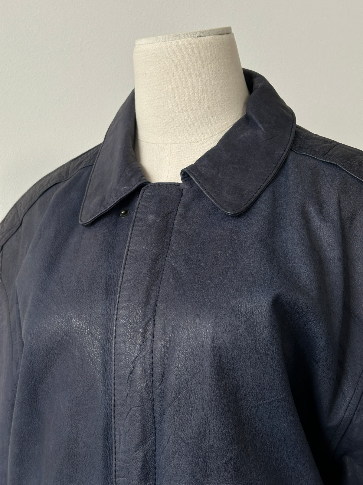 Vintage 1990s Bomber Leather Jacket - M