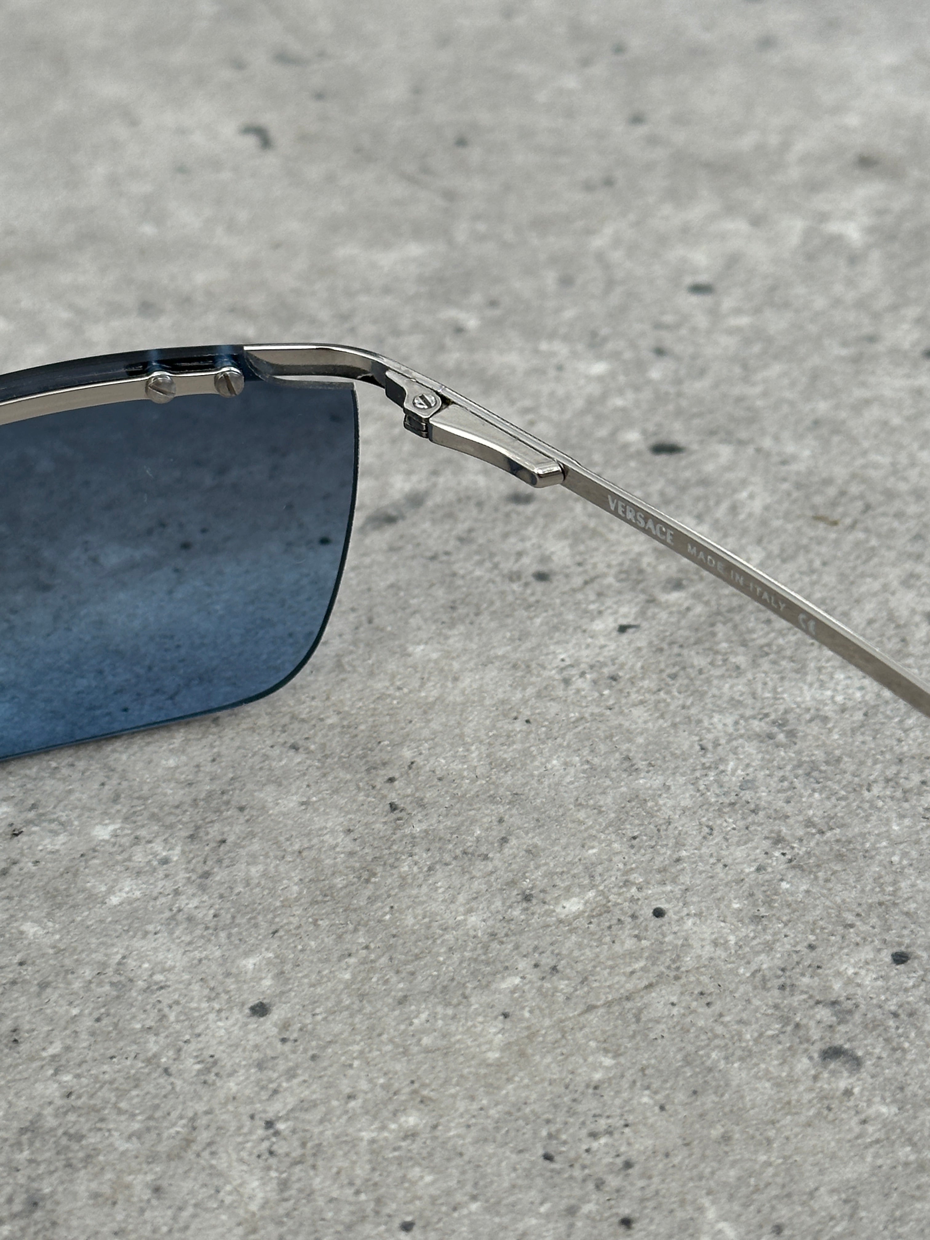 Versace 2000s Rimess Rectangular Sunglasses