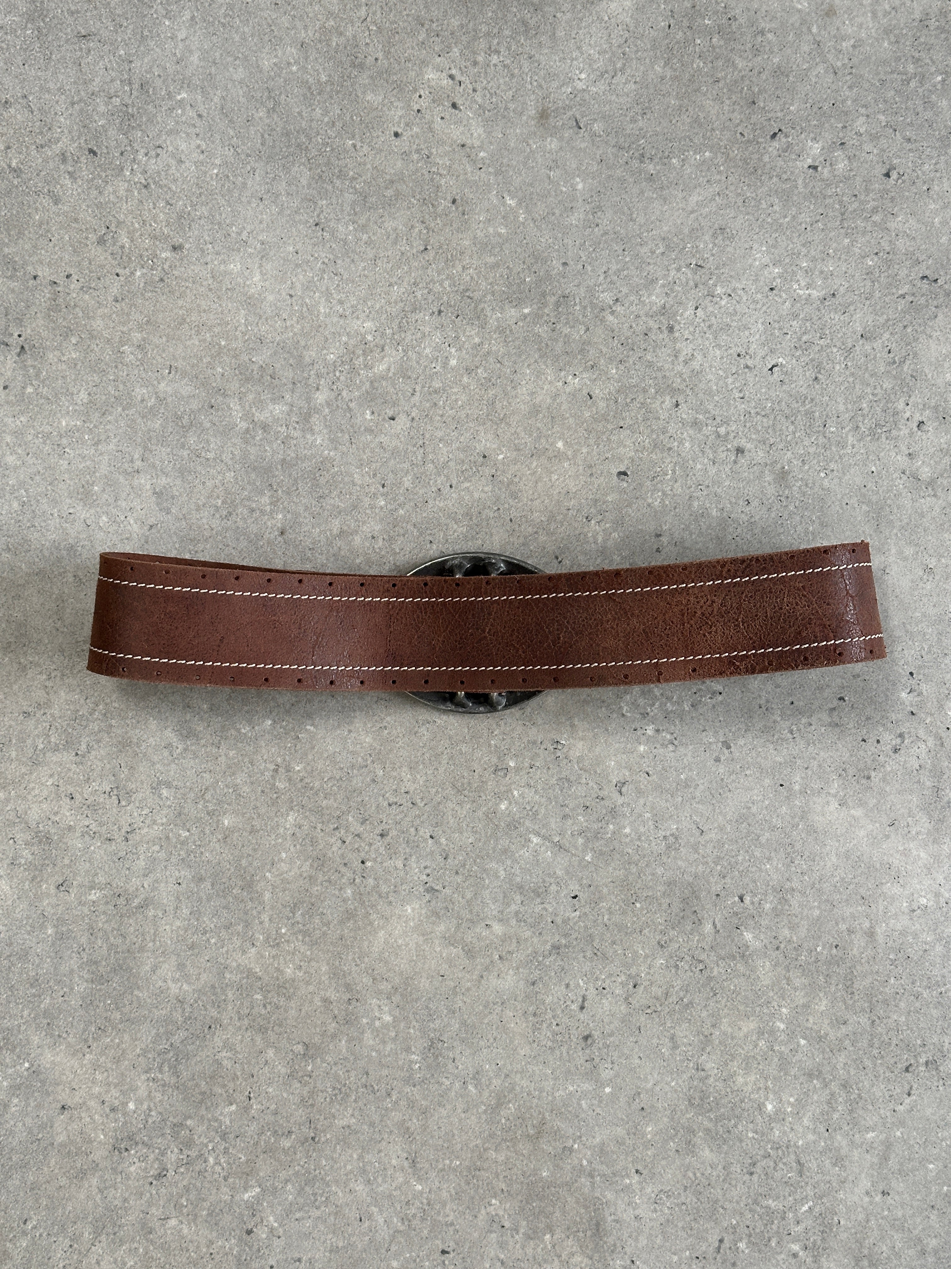 Armani Jeans 2000s Leather Chunky Belt - W33-37