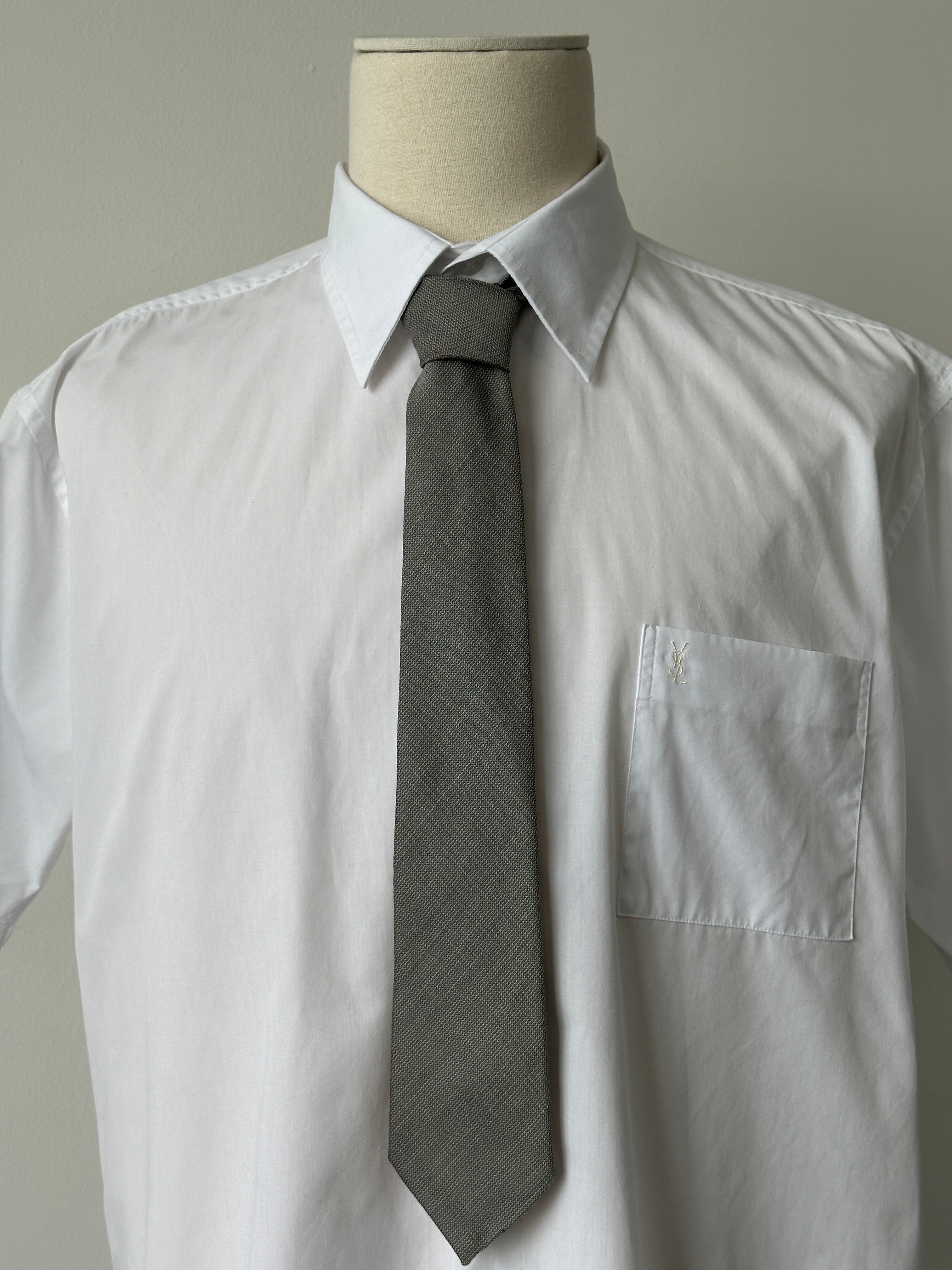 British Vintage 1980s Wool Textured Tie