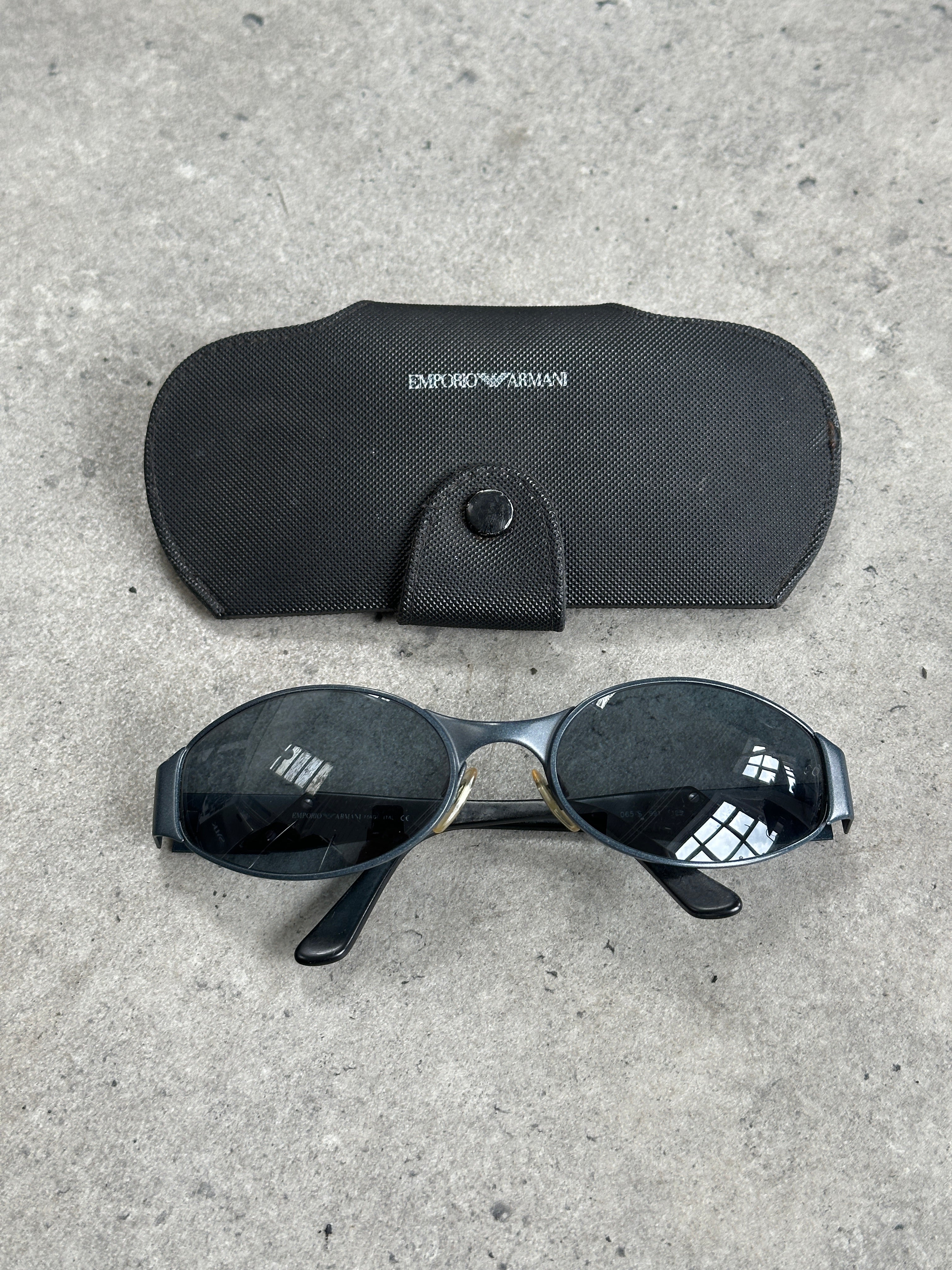 Emporio Armani 1990s Oval Logo Sunglasses