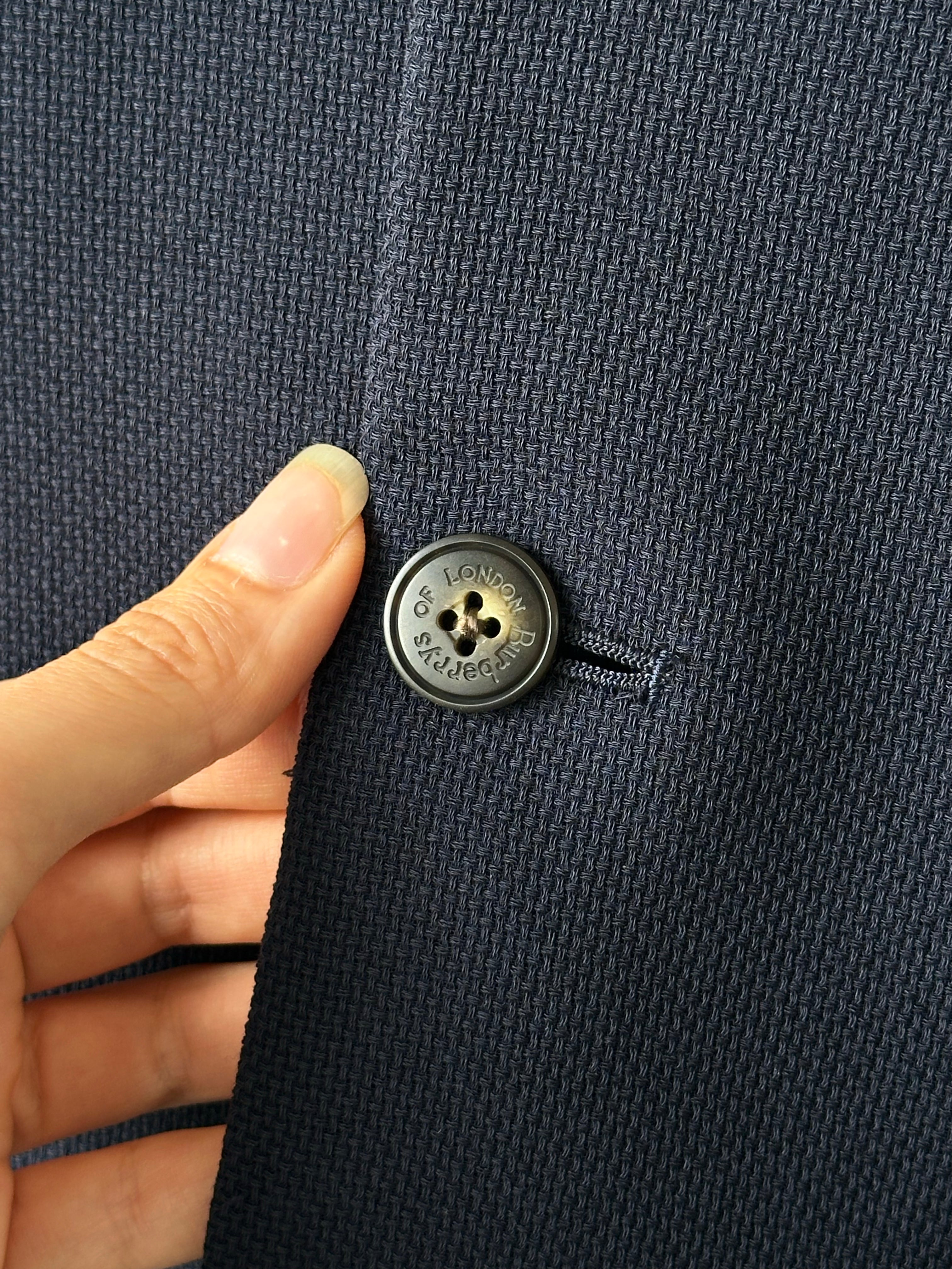 Burberry 1990s Wool Single Breasted Woven Blazer - M