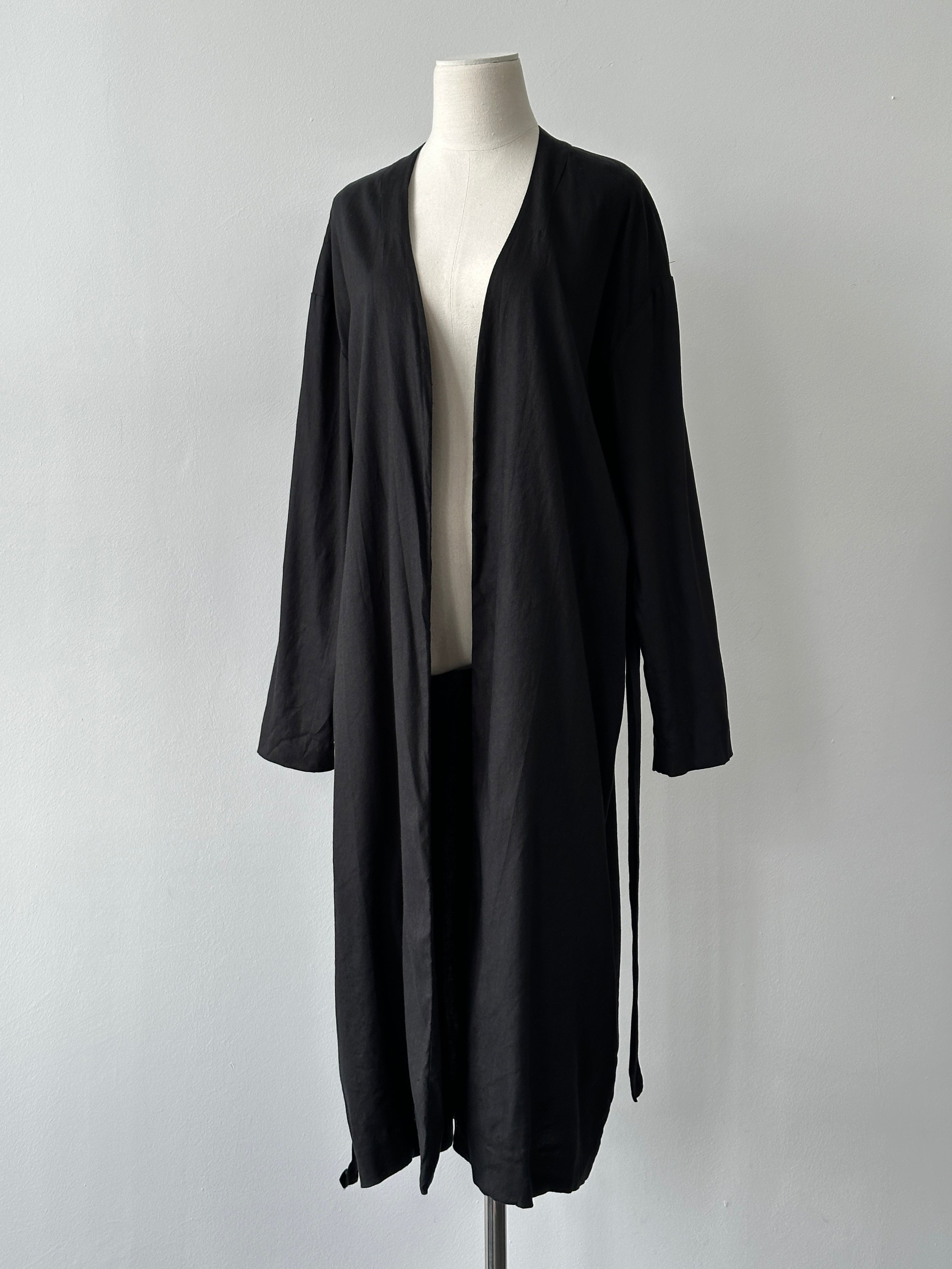 DKNY Linen Minimal Belted Trench Coat - M-L