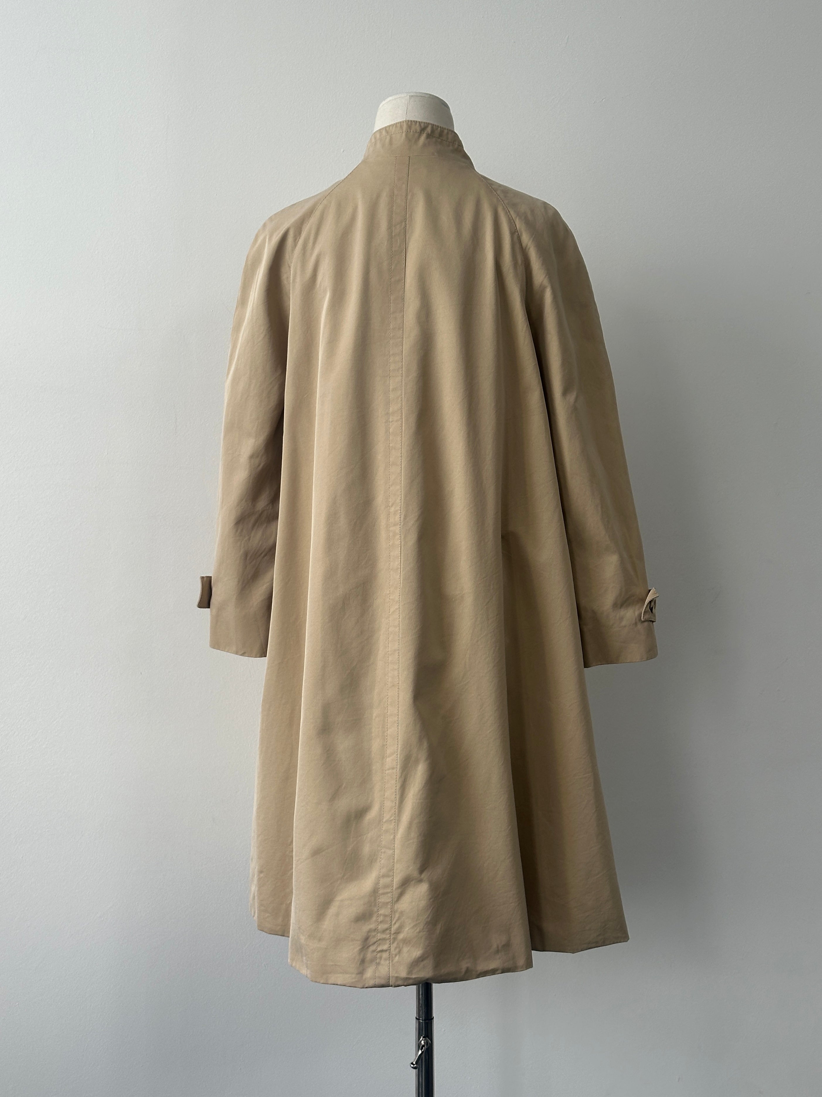 Aquascutum 1980s Aqua 5 Pure Cotton A-Line Trench Coat - S