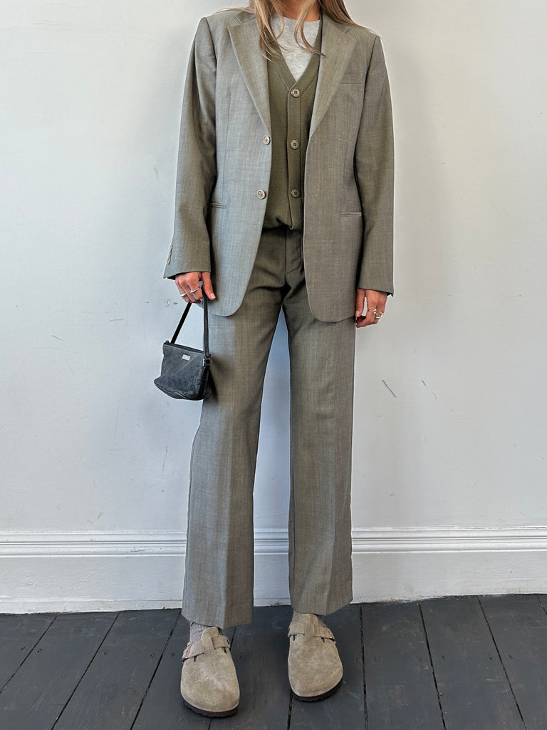 Armani Wool Mohair Tailored Suit - 40R/W32 - SYLK