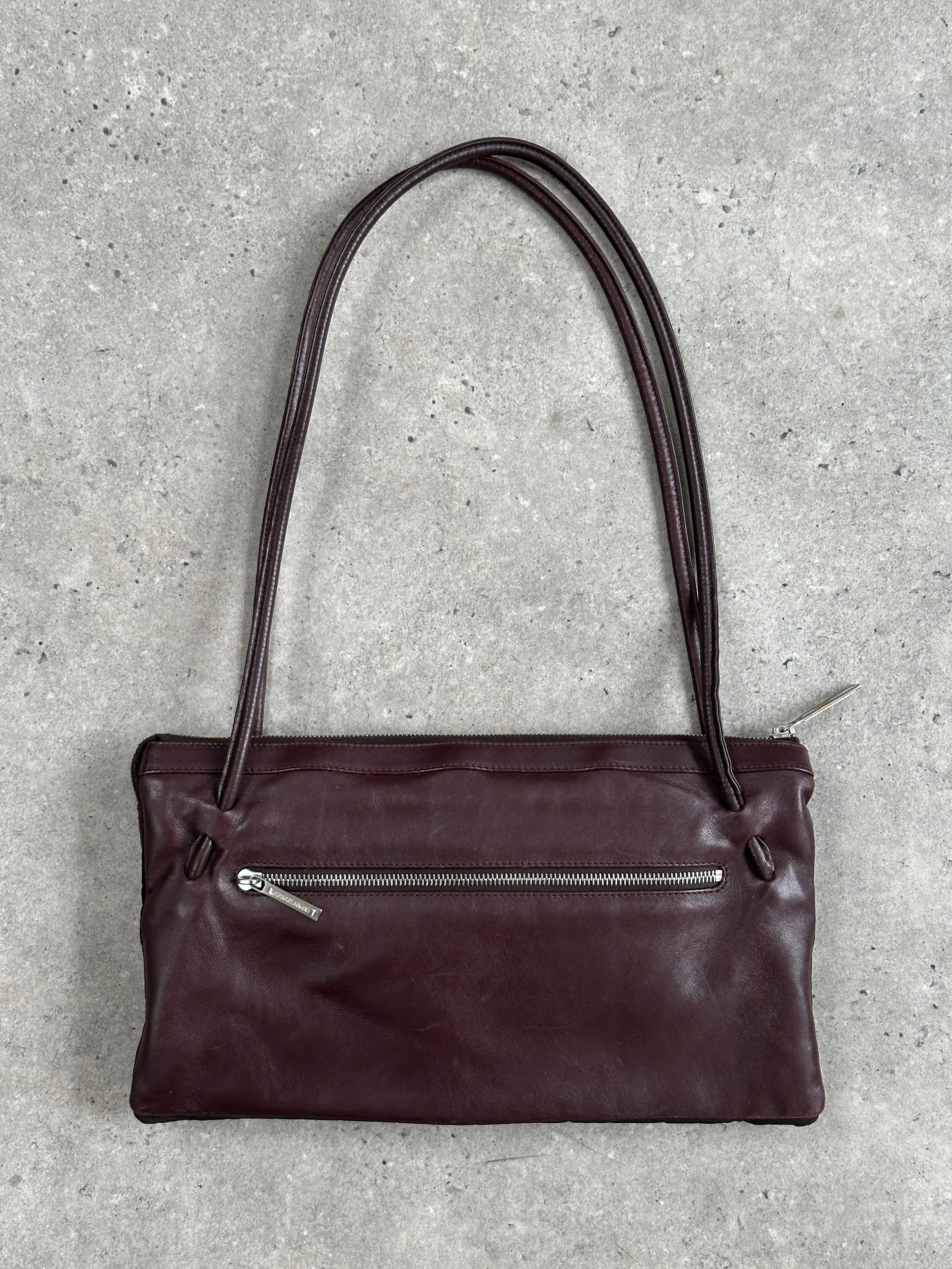Giorgio Armani 1990s Leather Minimal Shoulder Bag