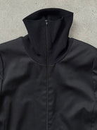 Vintage 1990s Funnel Neck Nylon Belted Trench Coat - M - SYLK