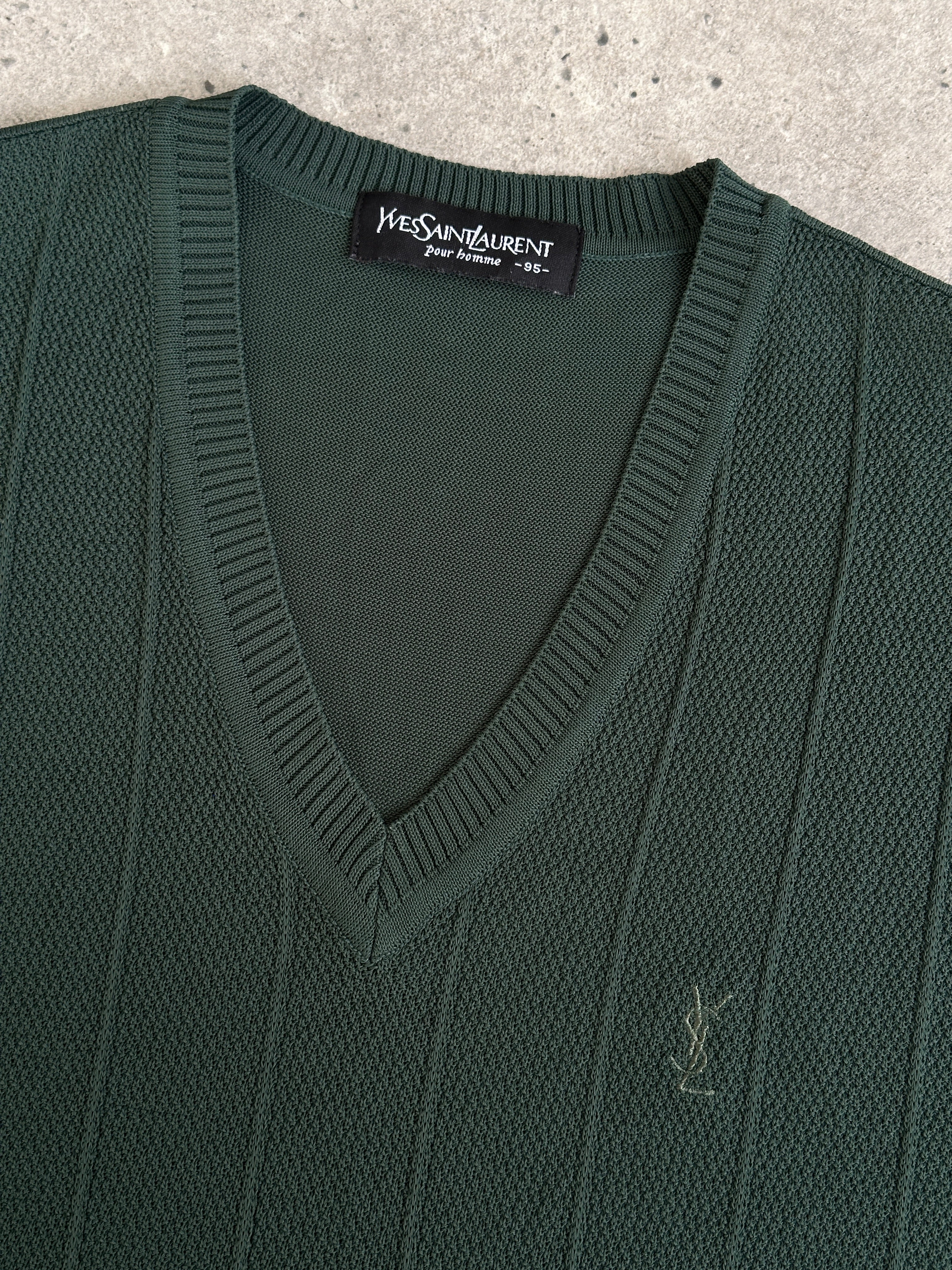 Yves Saint Laurent 2000s Sleeveless V Neck Jumper - S