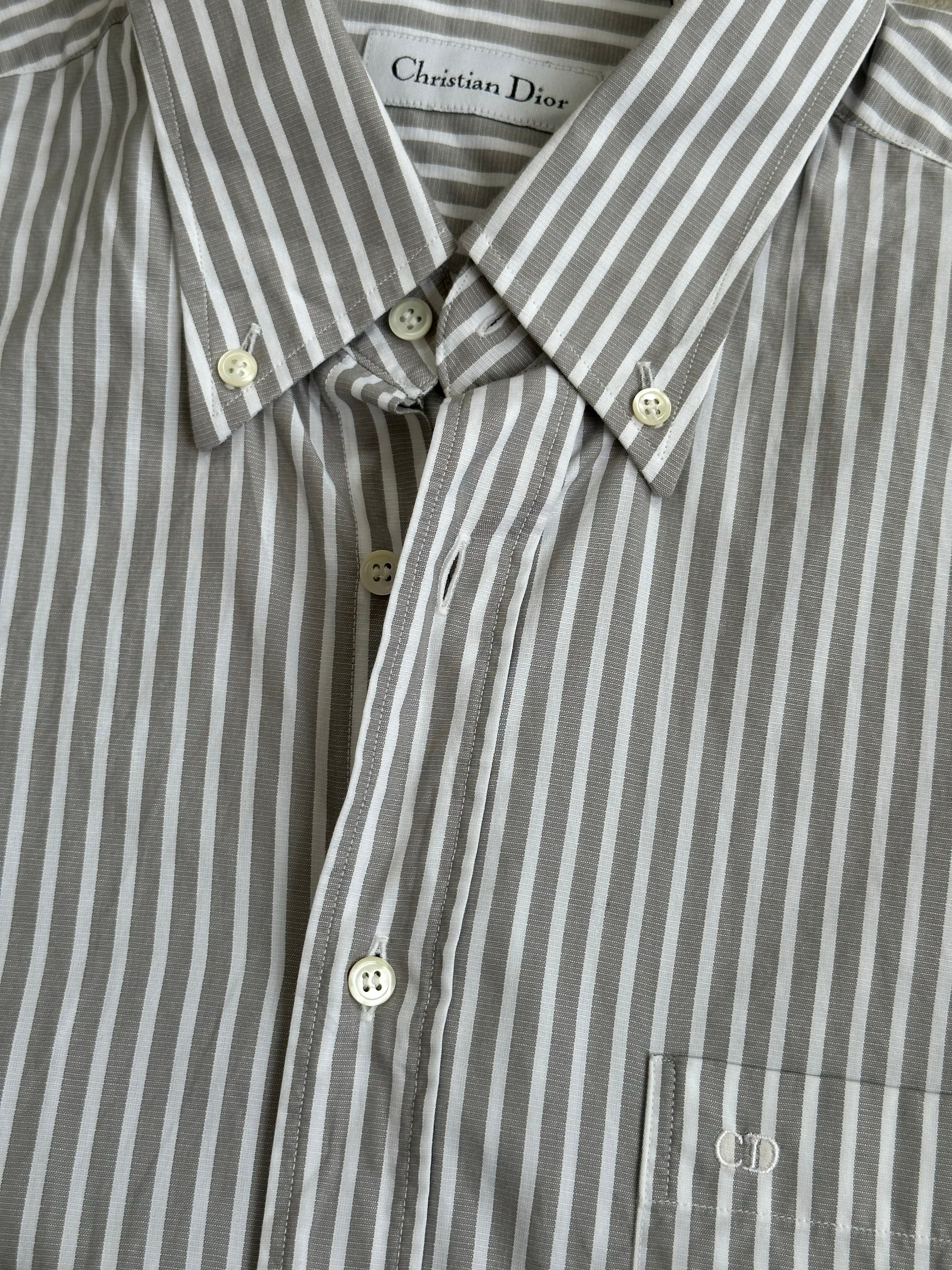 Christian Dior 1990s Pure Cotton Striped Shirt - M
