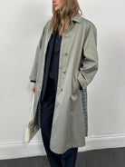 Vintage Reversible Check Belted Trench Coat - M/L - SYLK