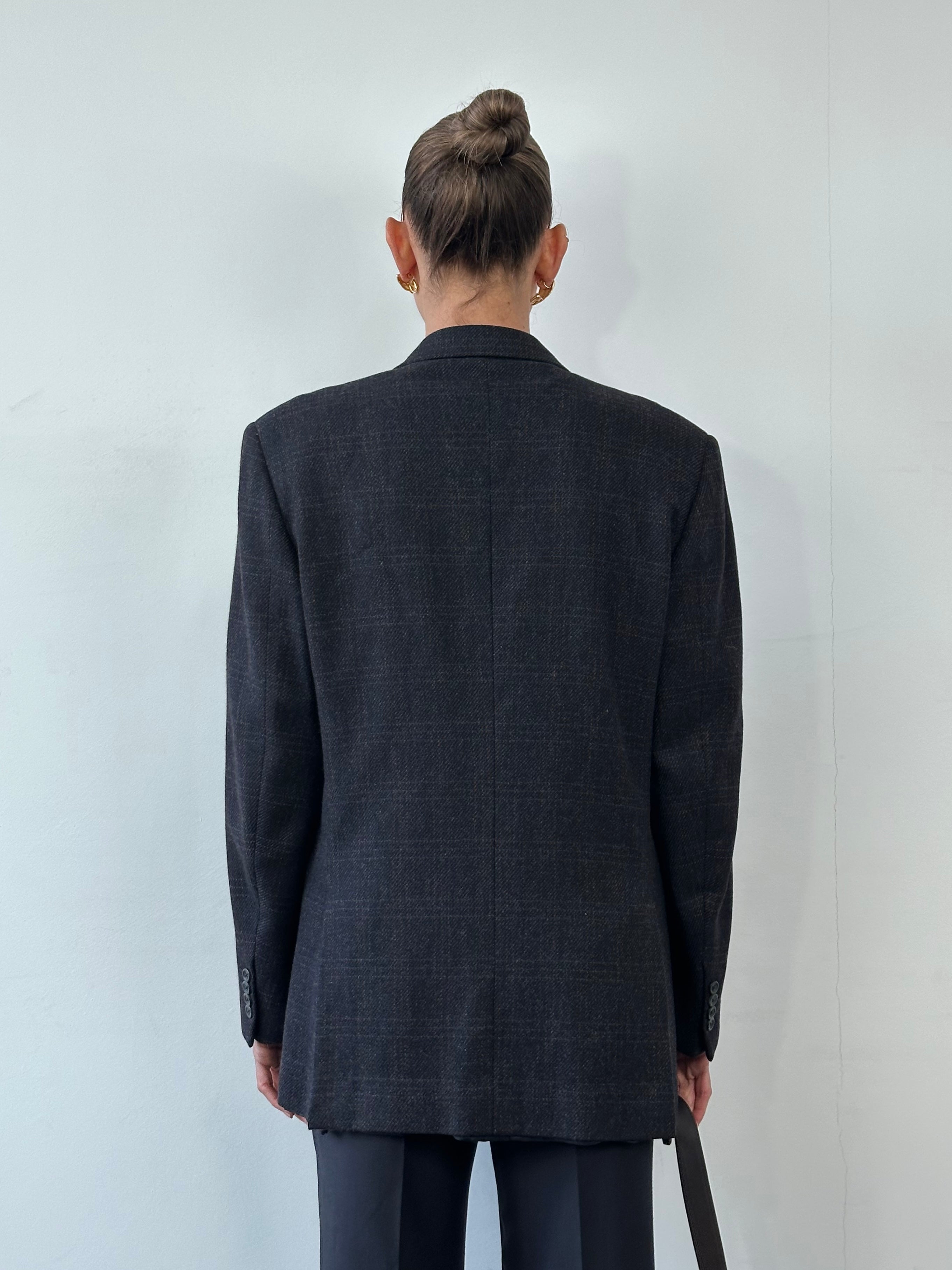 Burberry 90s Pure Brushed Wool Check Single Breasted Blazer - 42R/L - SYLK