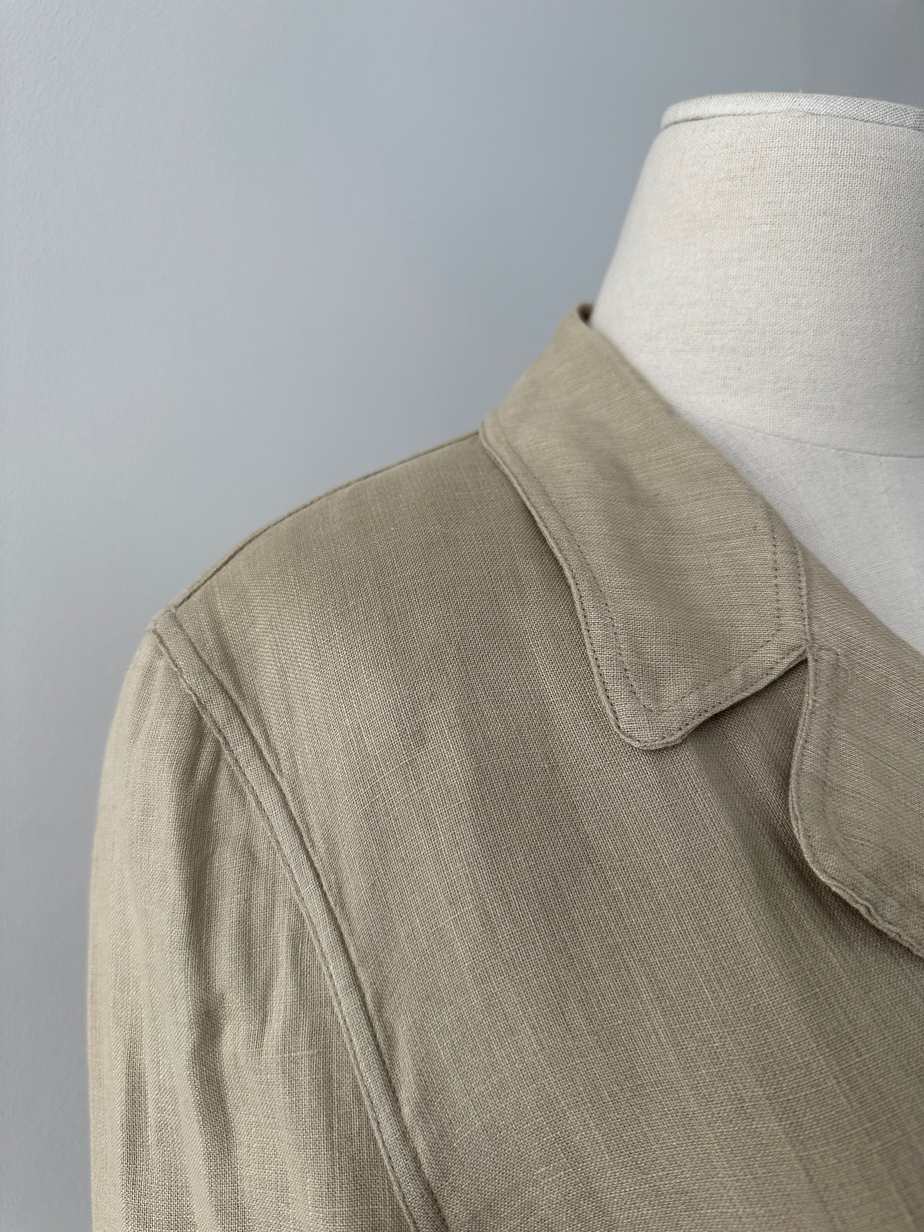 Giorgio Armani 1990s Linen Double Breasted Jacket - M