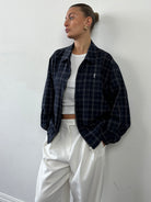 Yves Saint Laurent Check Logo Bomber Jacket - L - SYLK